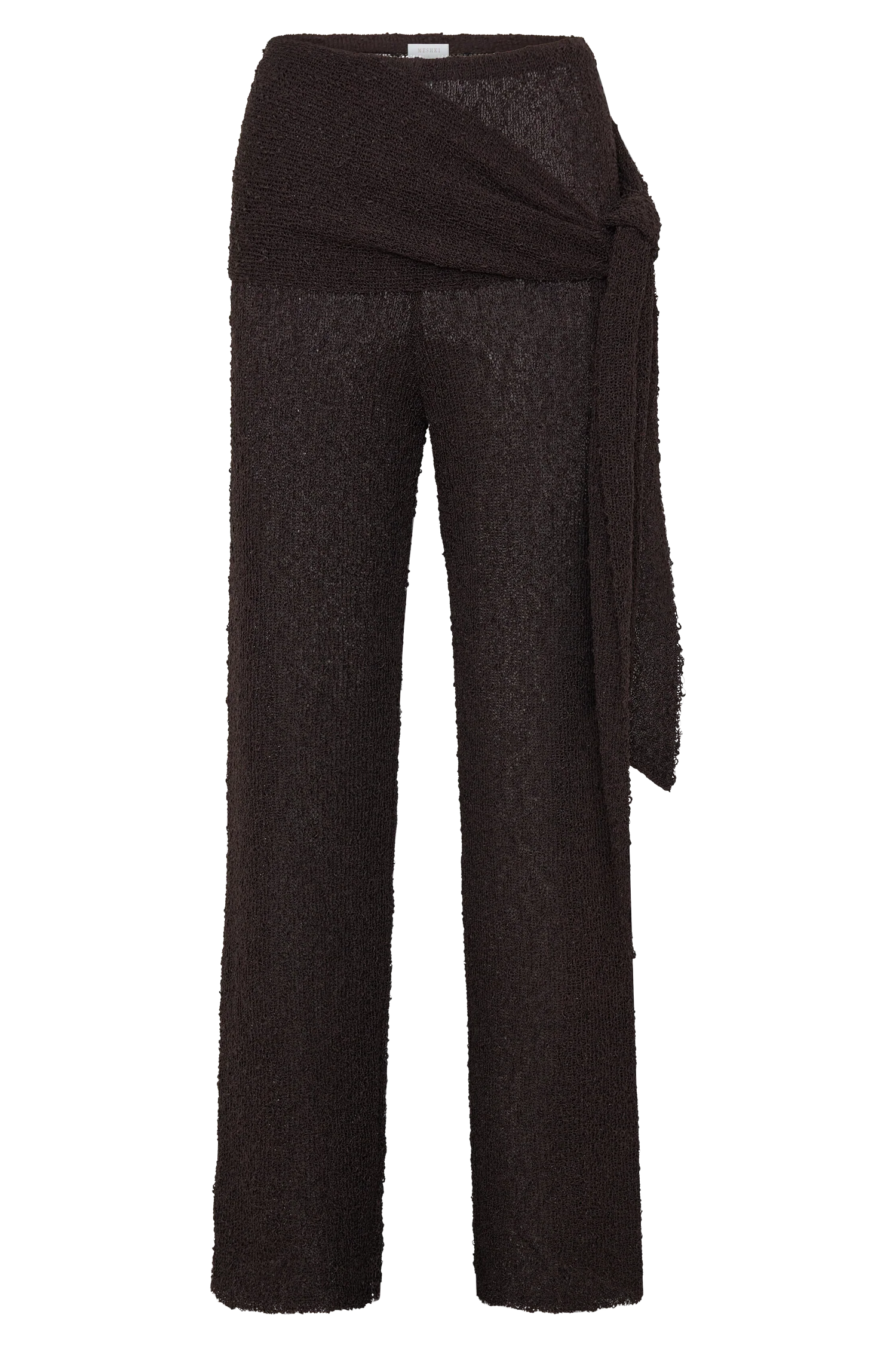Mattais Boucle Knit Pants - Dark Chocolate - Image 9