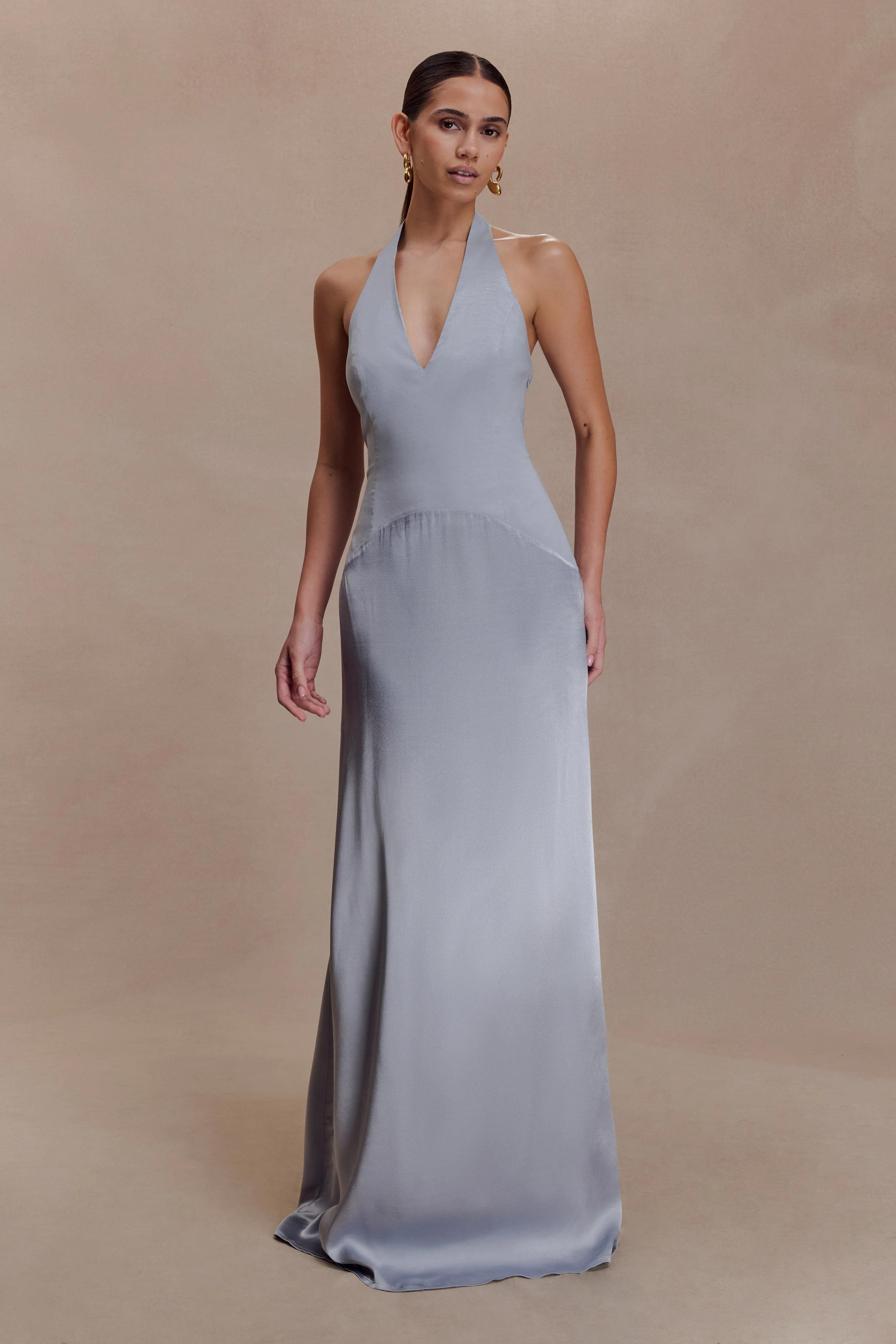 Maura Taffeta And Satin Maxi Dress - Cornflower Blue - Image 3