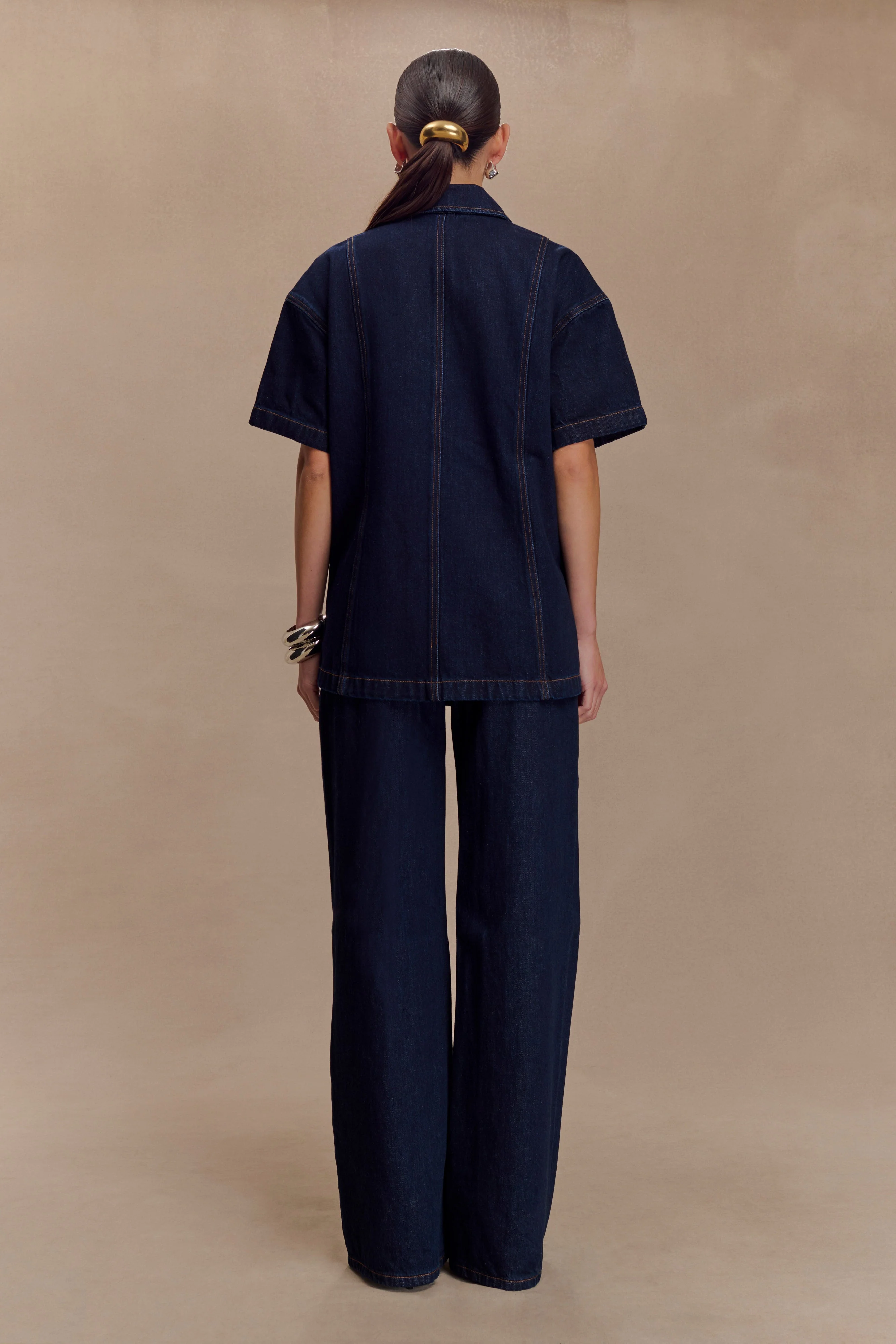 Maya Oversized Denim Shirt - Indigo Blue - Image 2