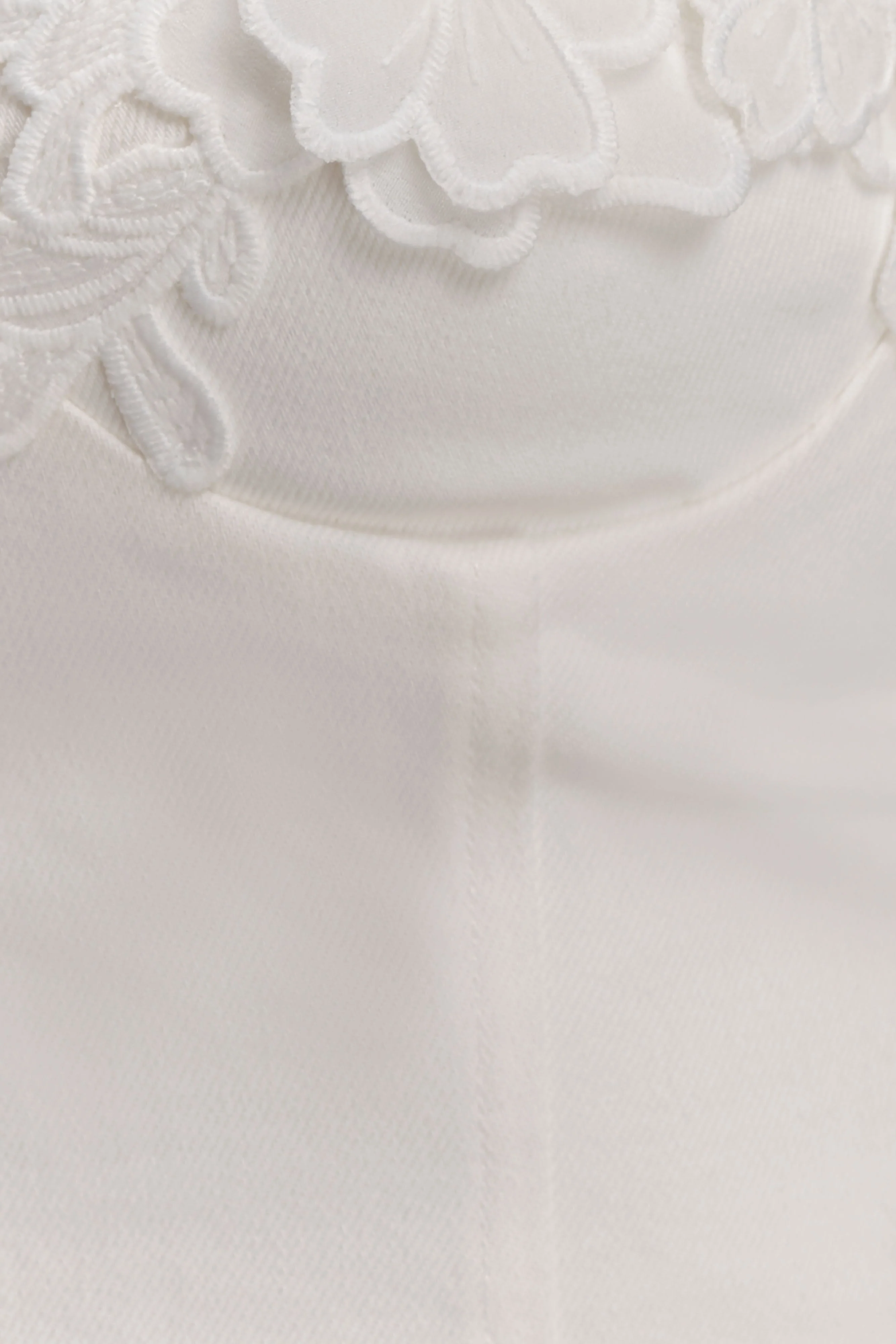 Melany Applique Denim Bustier - White - Image 7