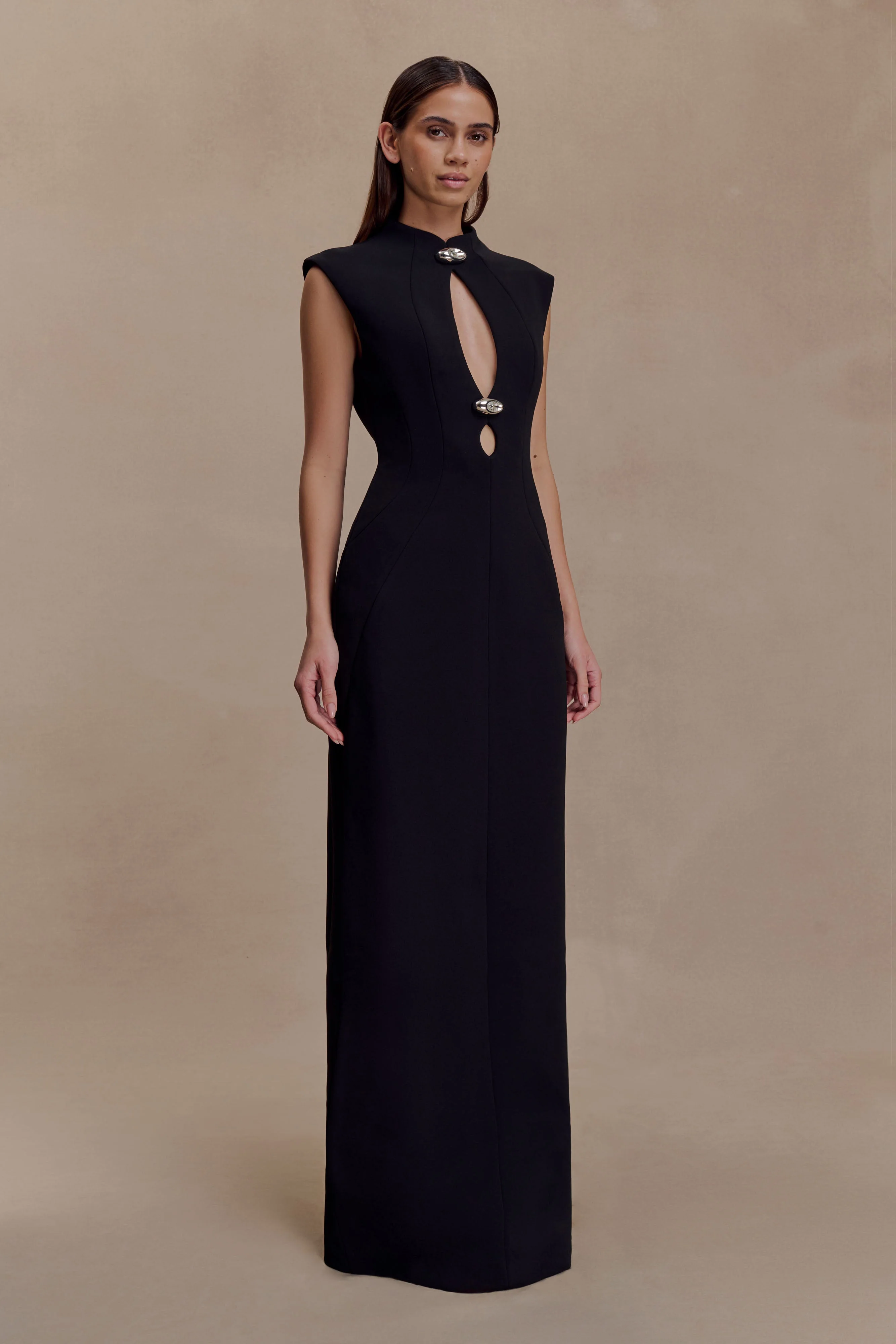 Michelle Cut Out Maxi Dress - Black - Image 4