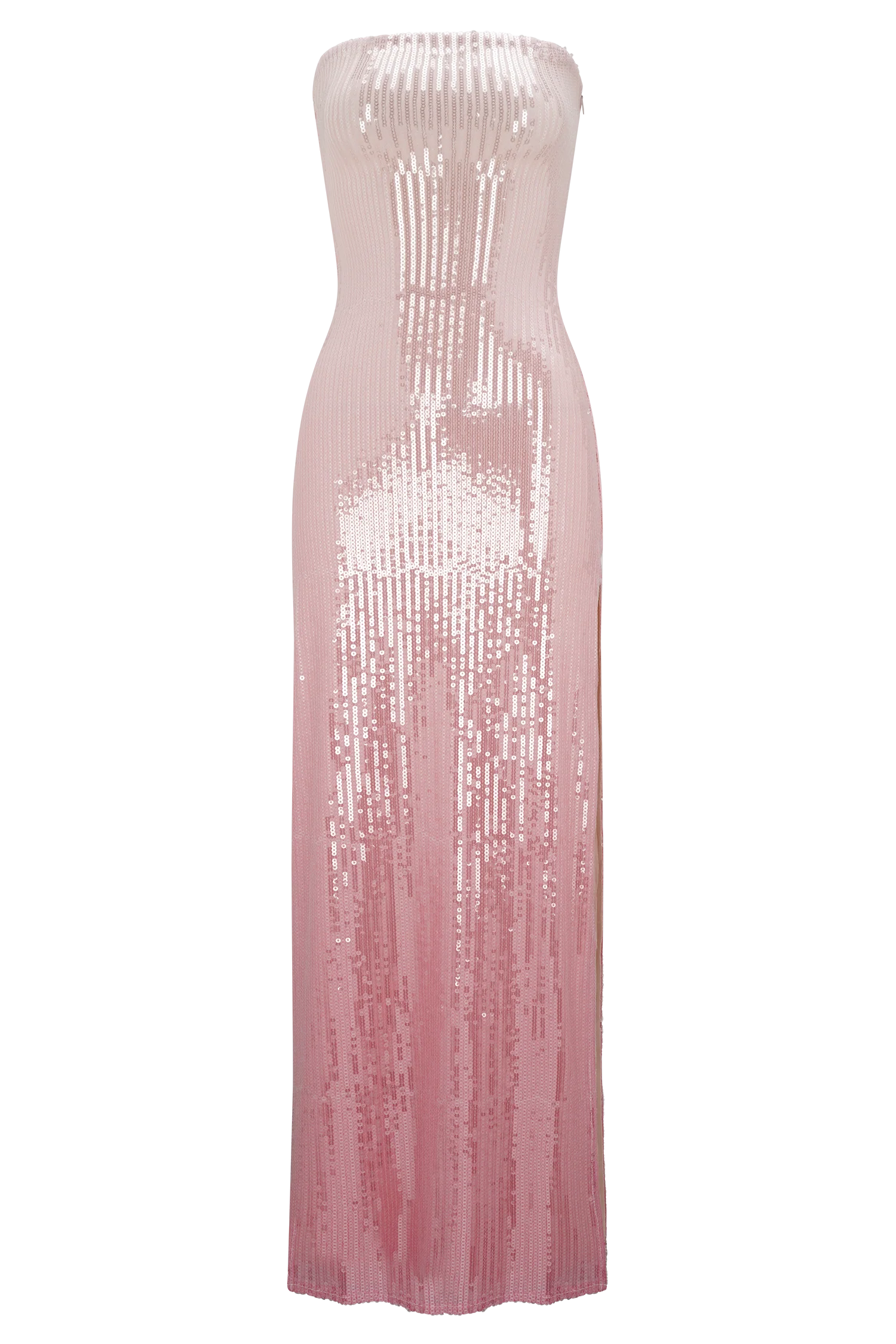 Miranda Strapless Sequin Maxi Dress - Ombre Pink - Image 9