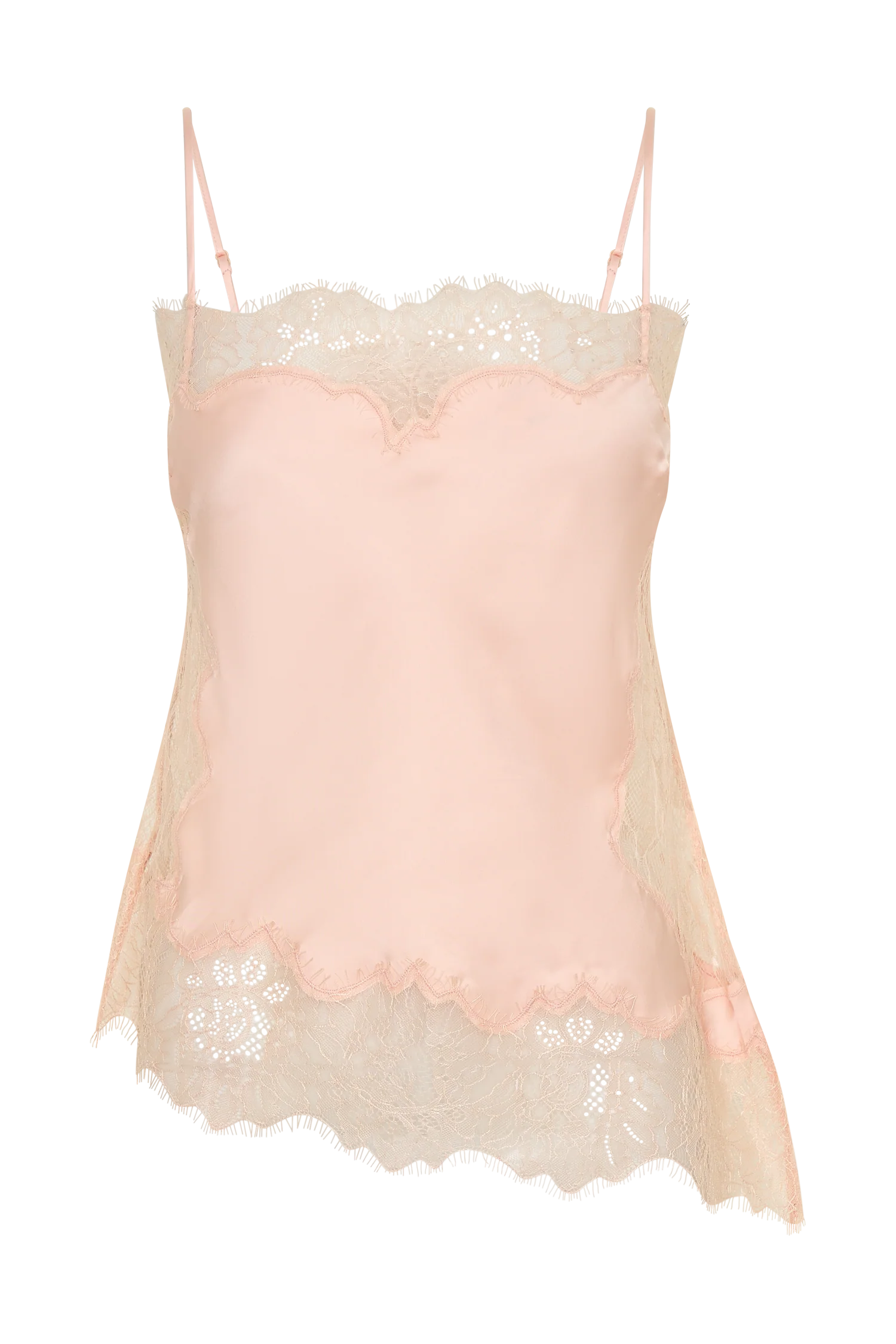 Miriam Satin & Lace Camisole - Peach - Image 14