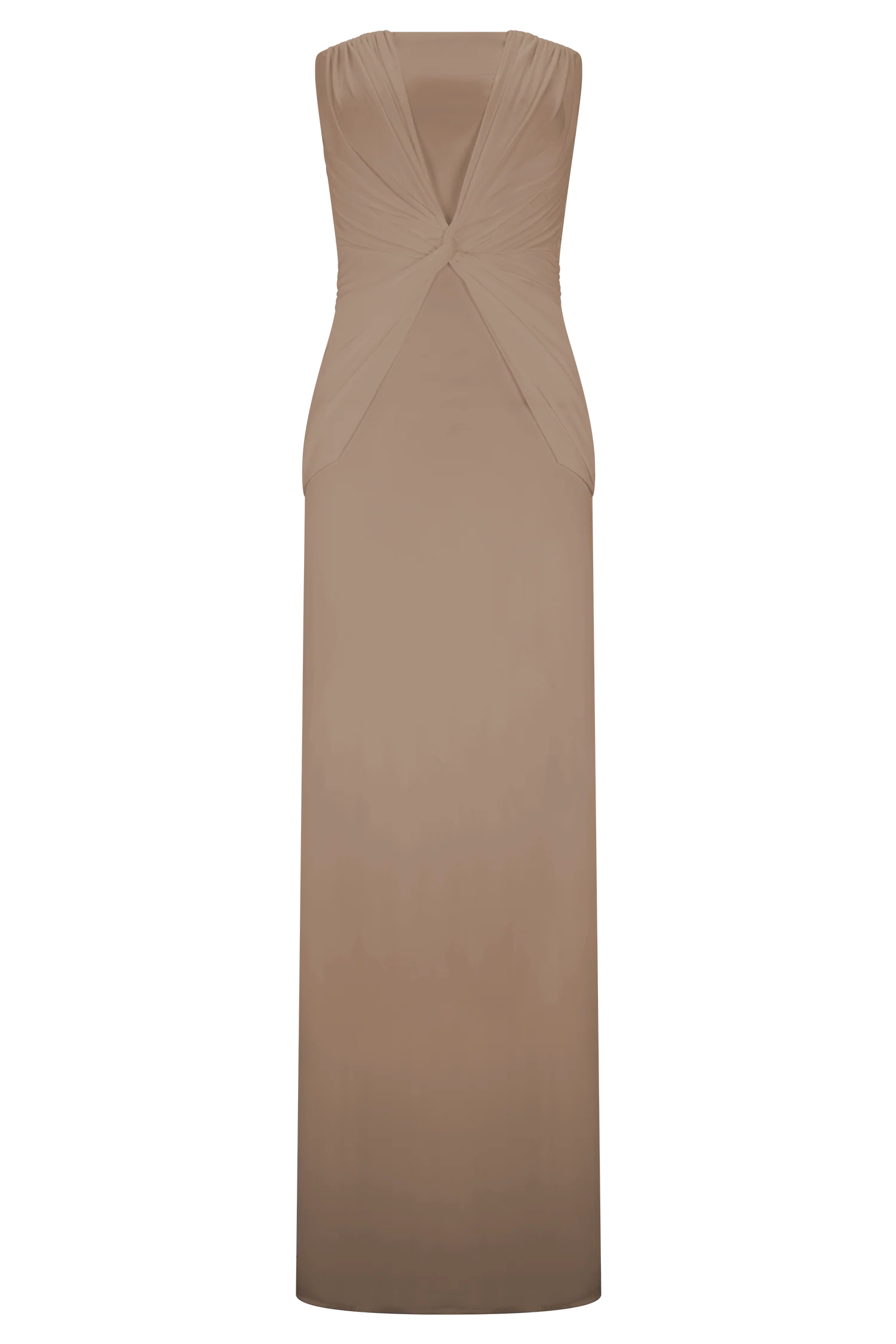 Mirren Strapless Slinky Maxi Dress - Bronze - Image 7