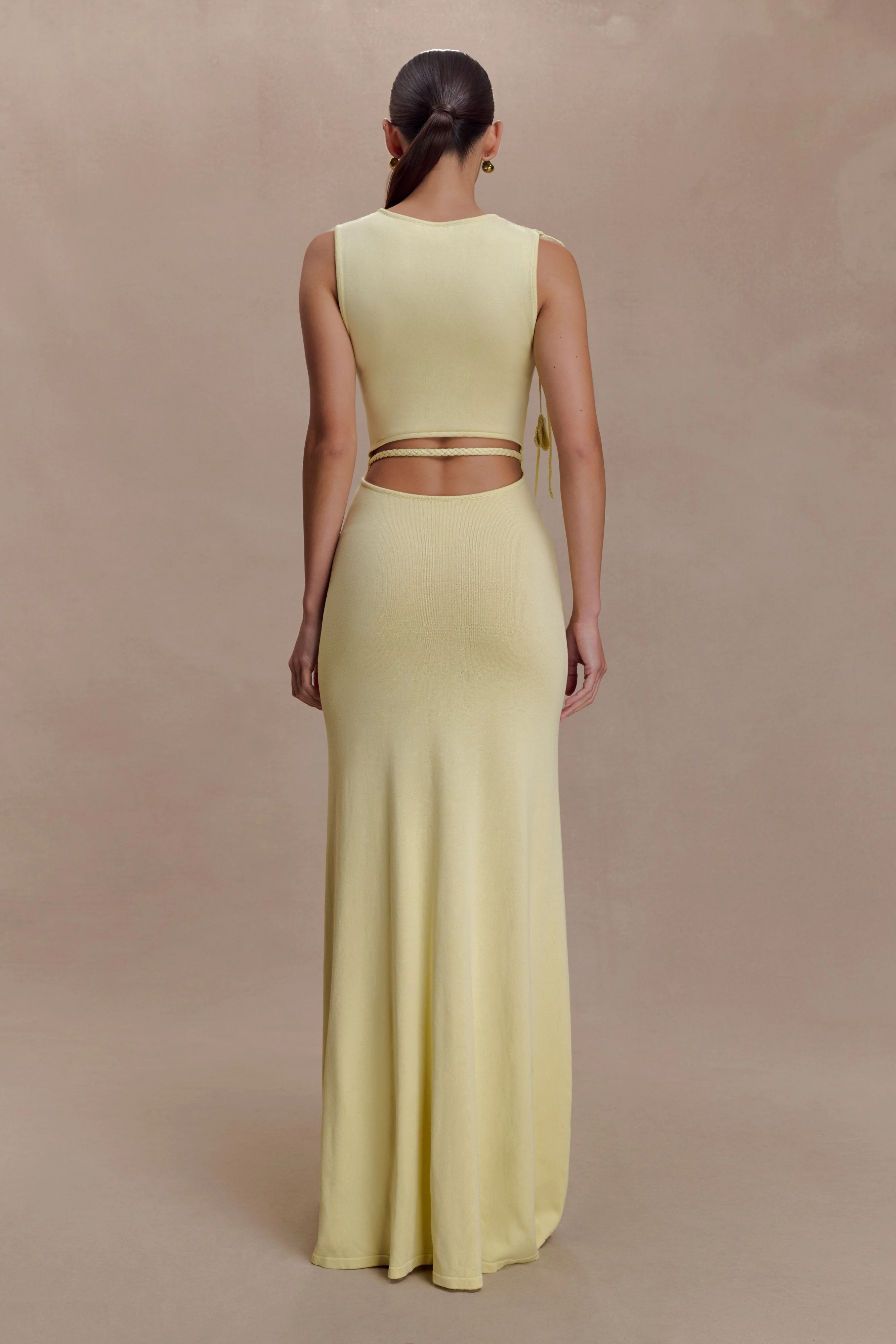 Monay Tulip Maxi Dress - Lemon - Image 2