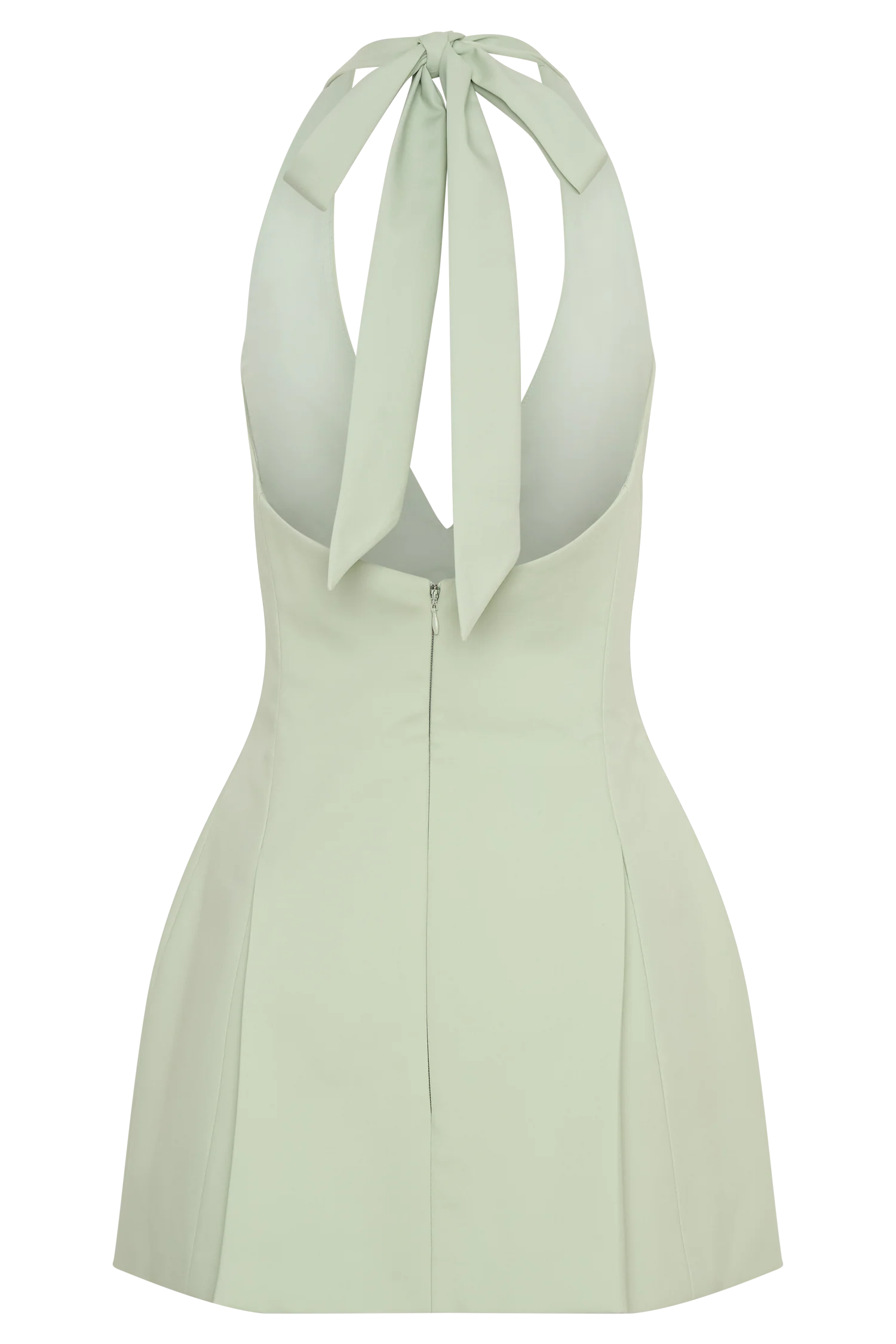 Nelly Halter Neck Cotton Mini Dress - Sage - Image 8