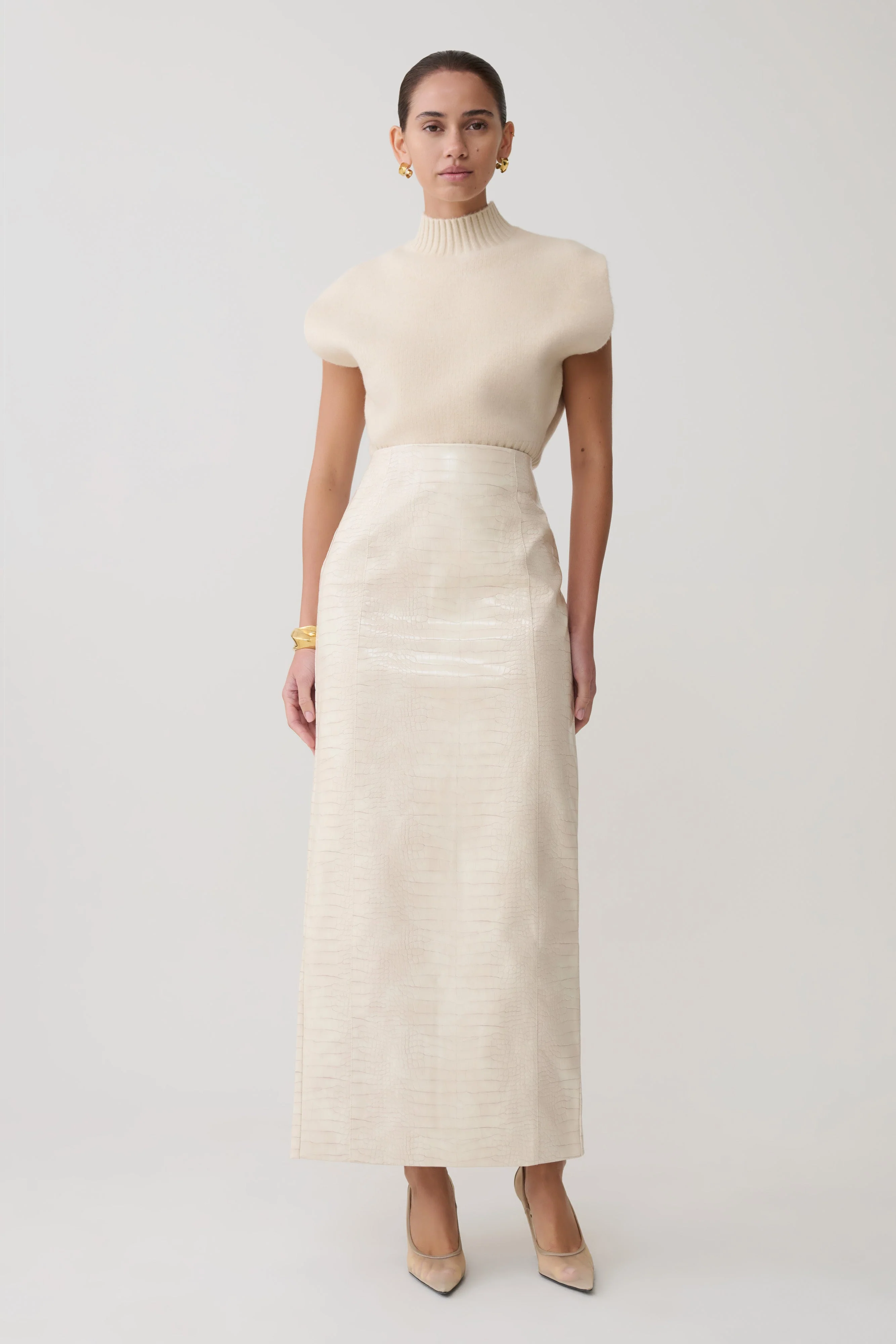 Niko Knit Oversized Top - Ivory - Image 7