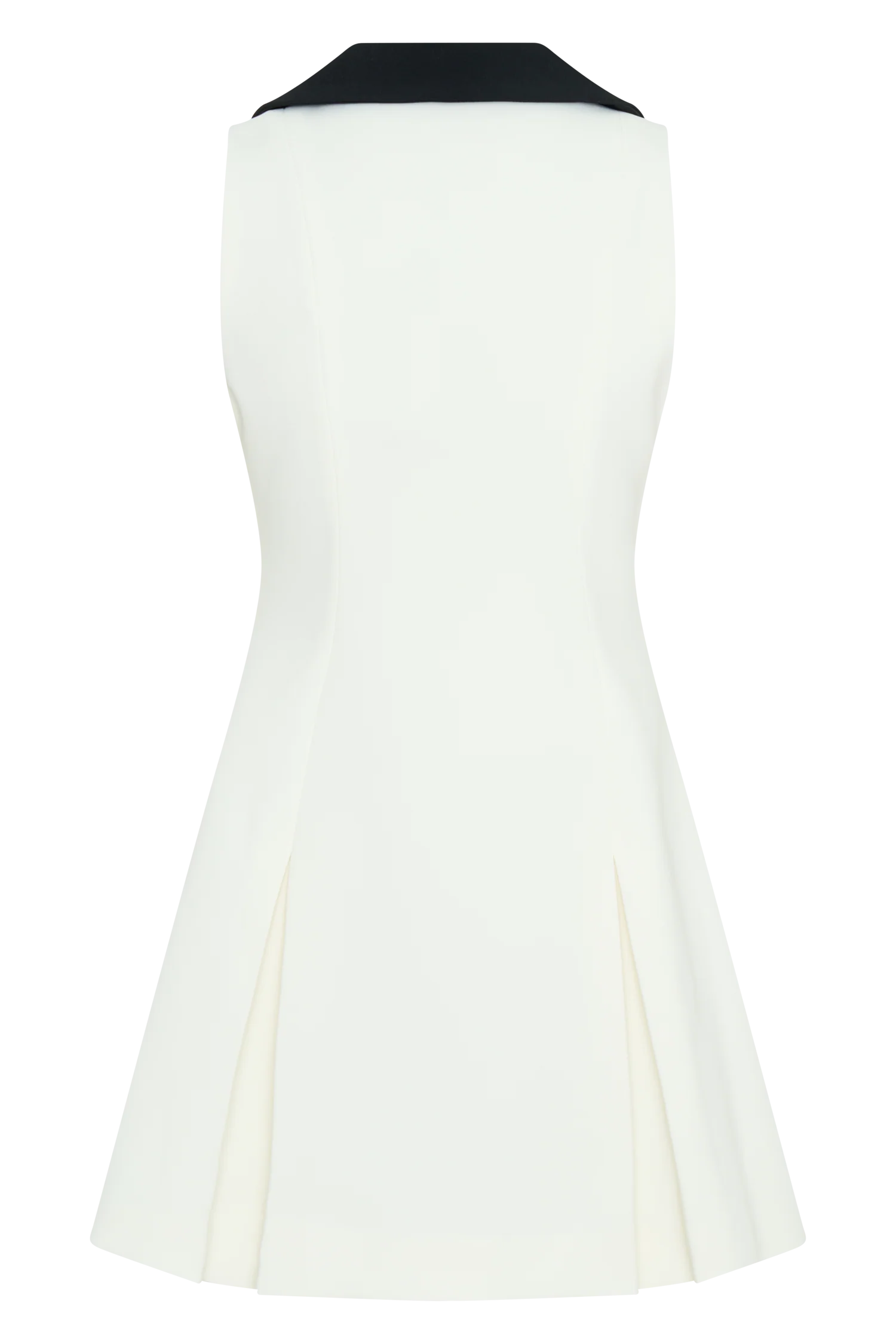 Oli Sleeveless Contrast Mini Dress - Ivory/Black - Image 6
