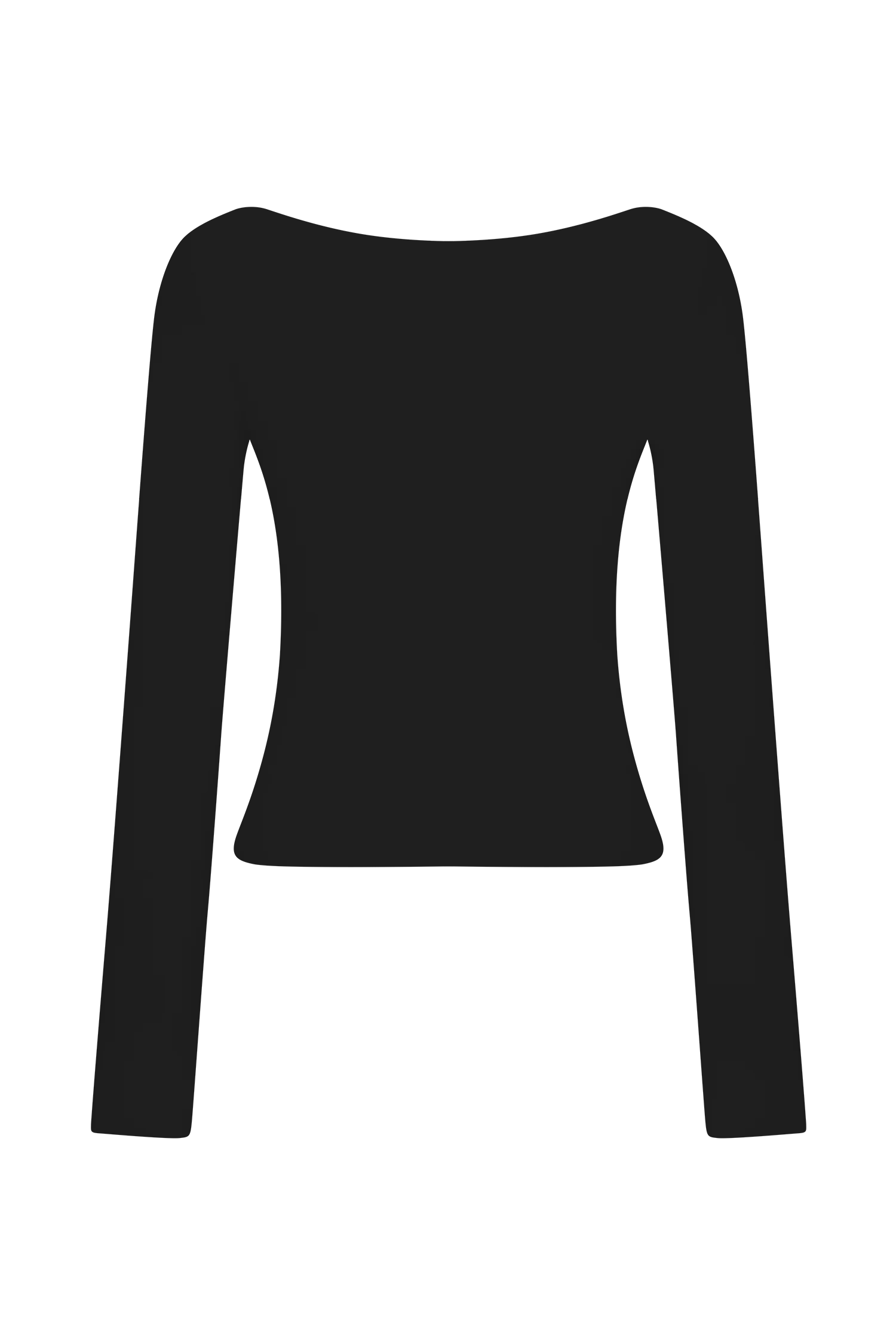 Paedyn Merino Wool Ribbed Long Sleeve Top - Black - Image 10