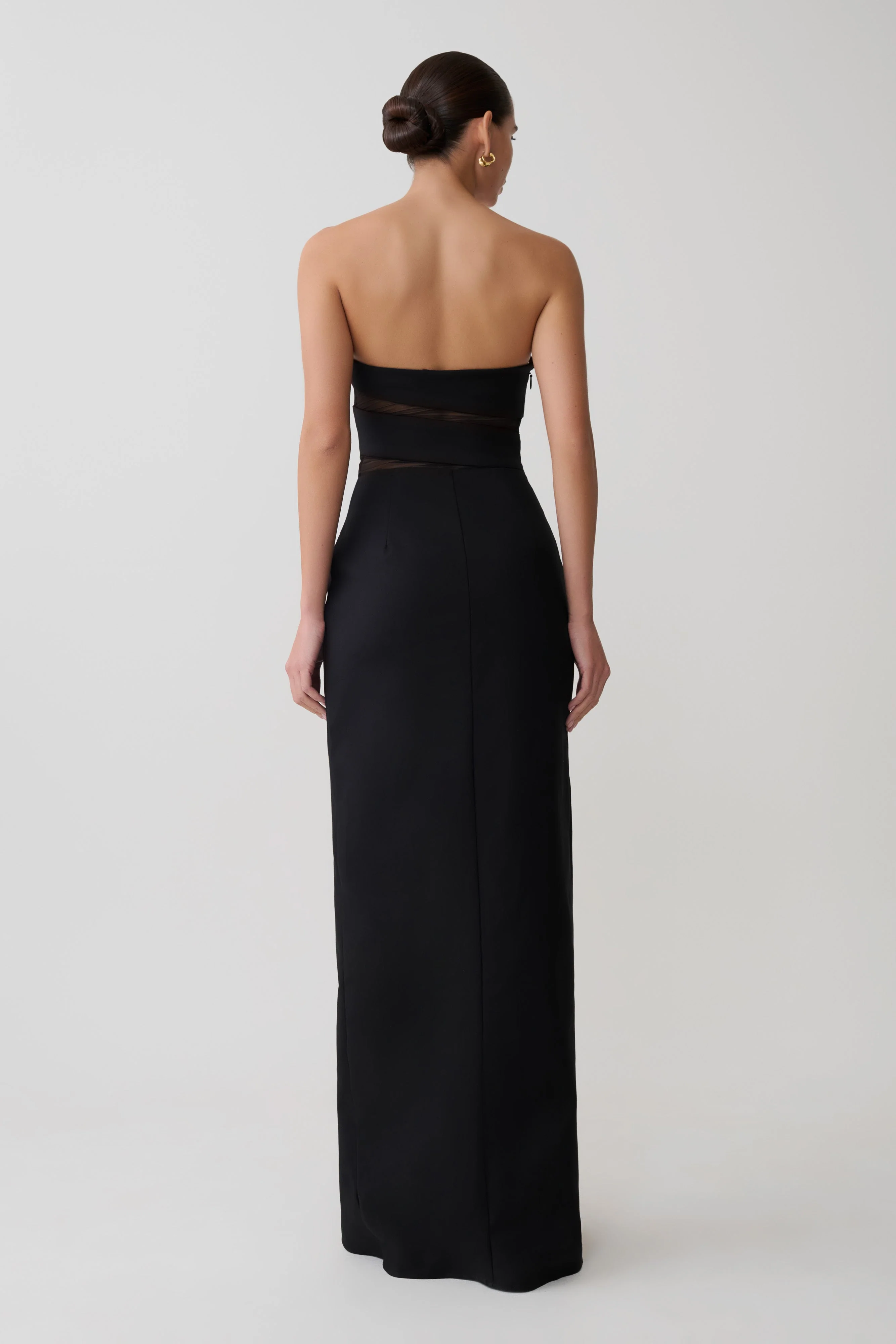 Paulina Cut Out Strapless Maxi Dress - Black - Image 2