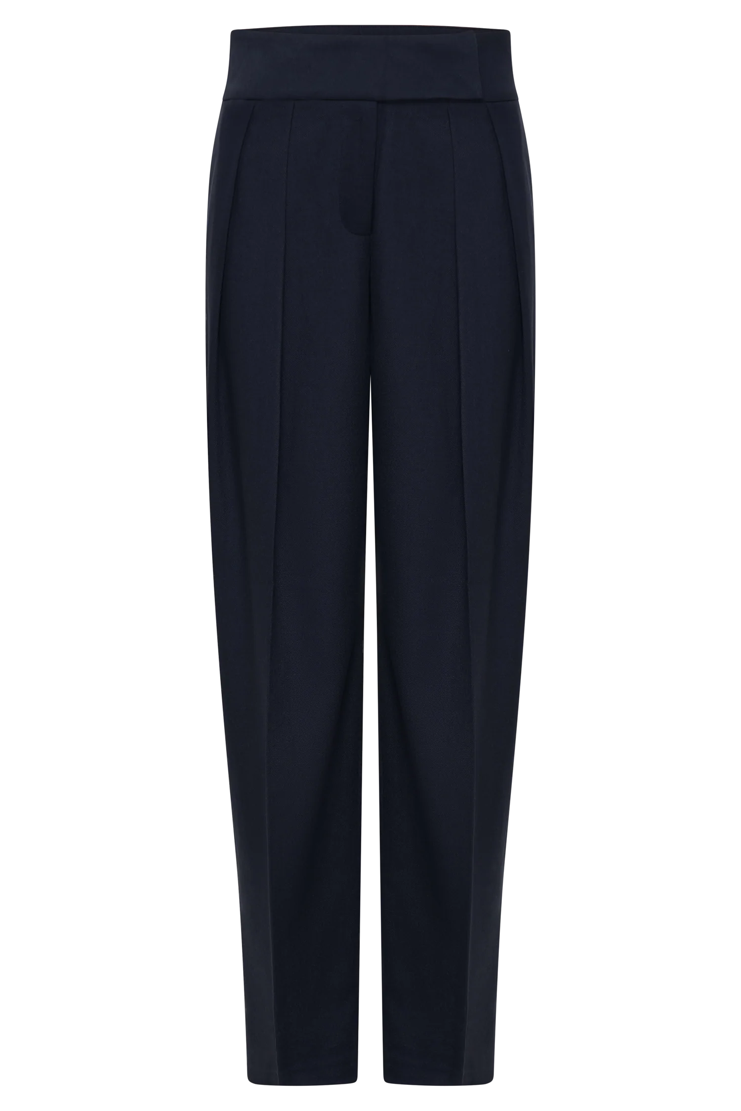 Penelope Pleated High Waisted Pants - Dark Navy - Image 10