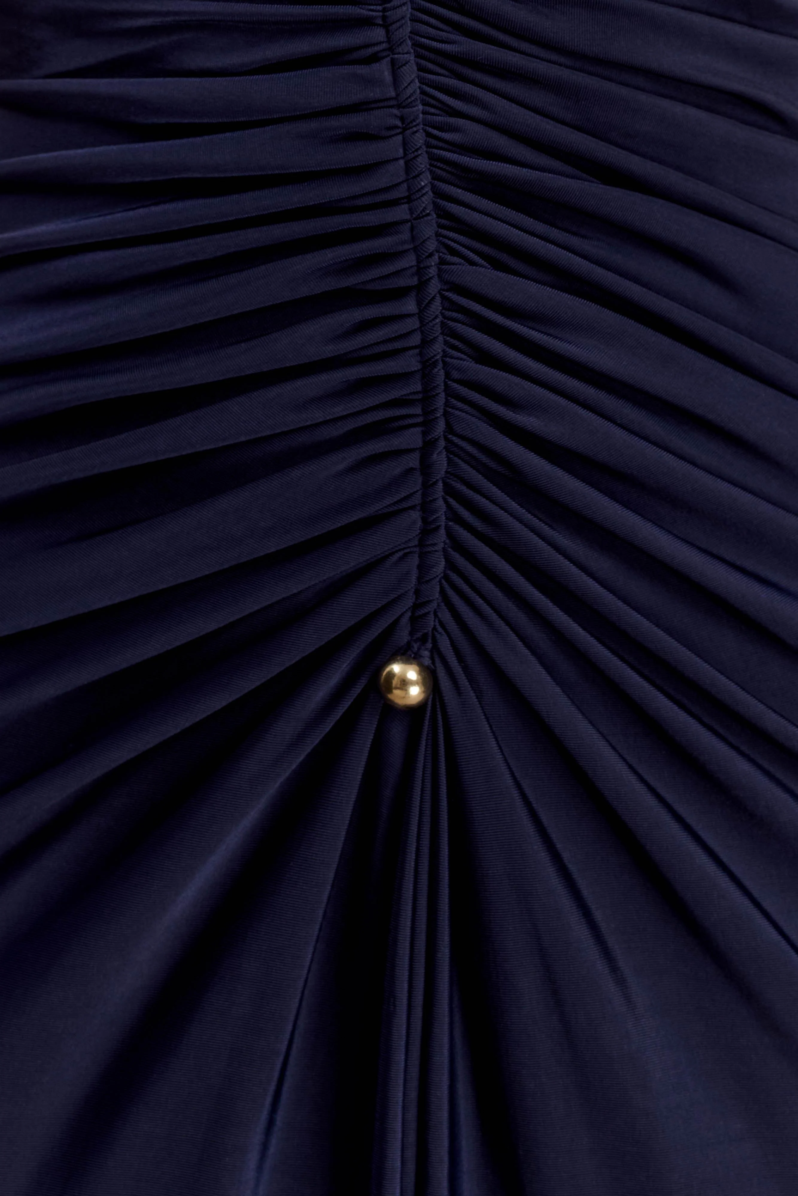 Perrie Slinky Ruched Maxi Dress - Ink Blue - Image 5