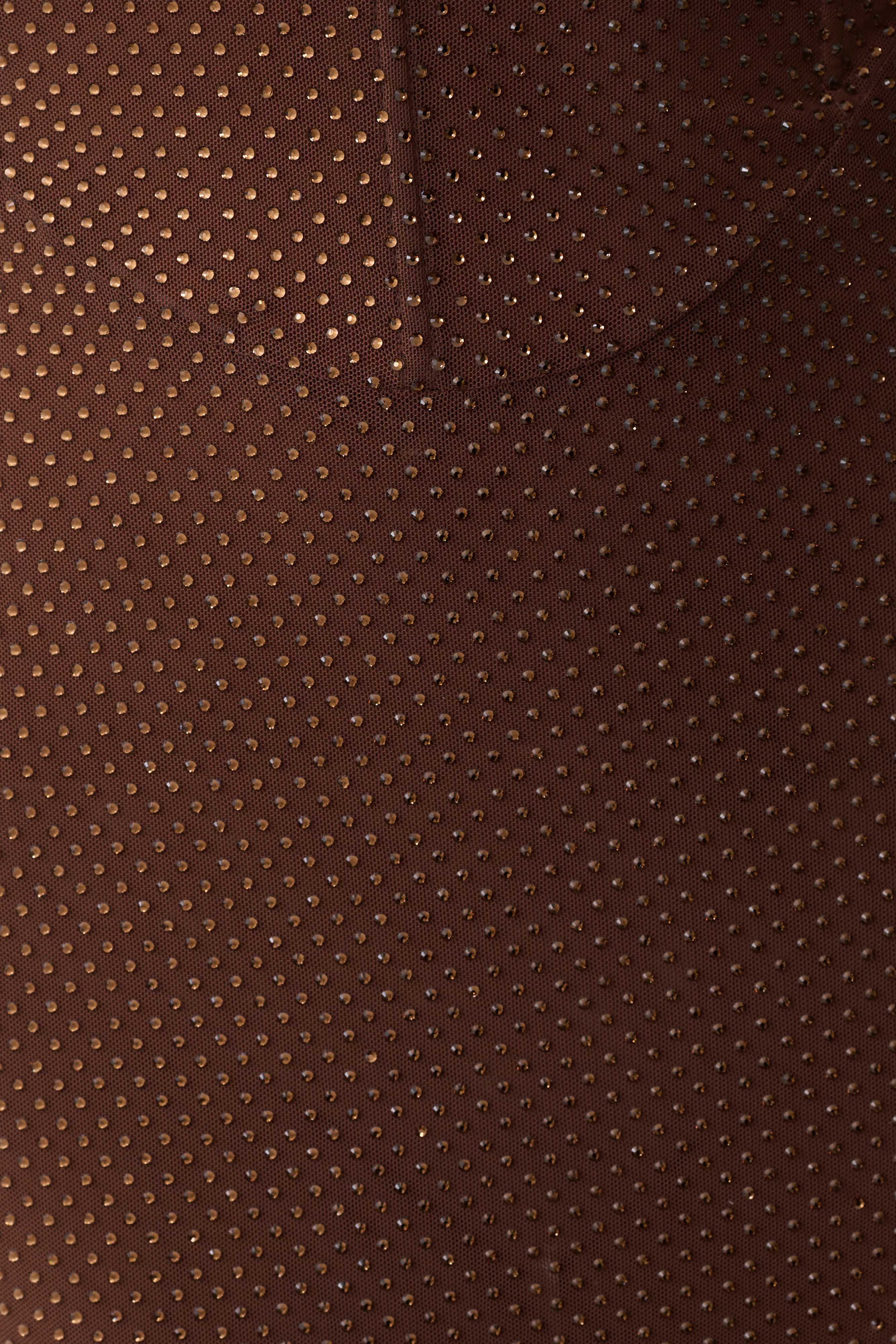 Phi Multi-Wear Cowl Diamante Maxi Dress - Chocolate - Image 10