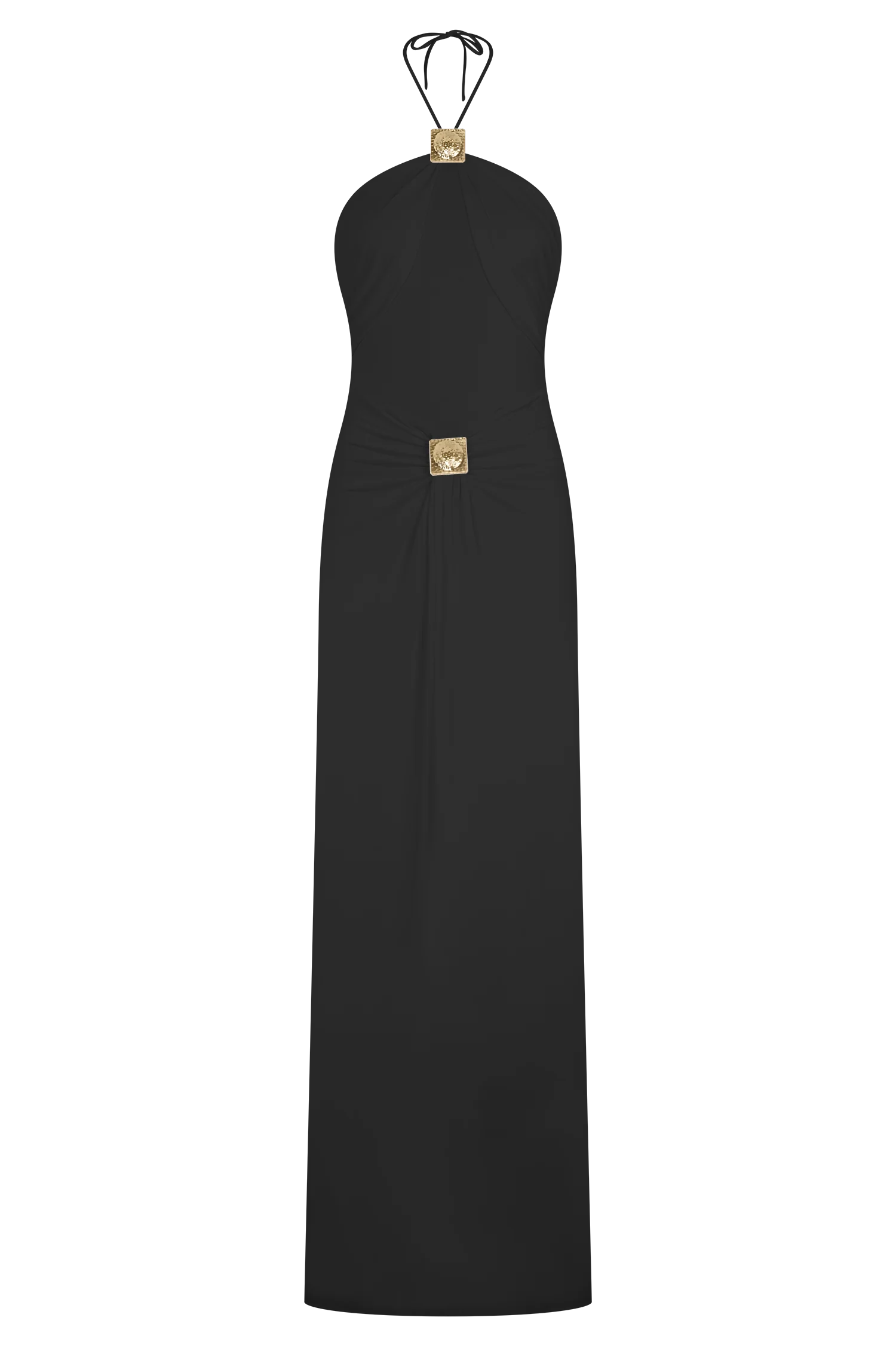 Quincy Halter Maxi Dress With Hardware - Black - Image 7