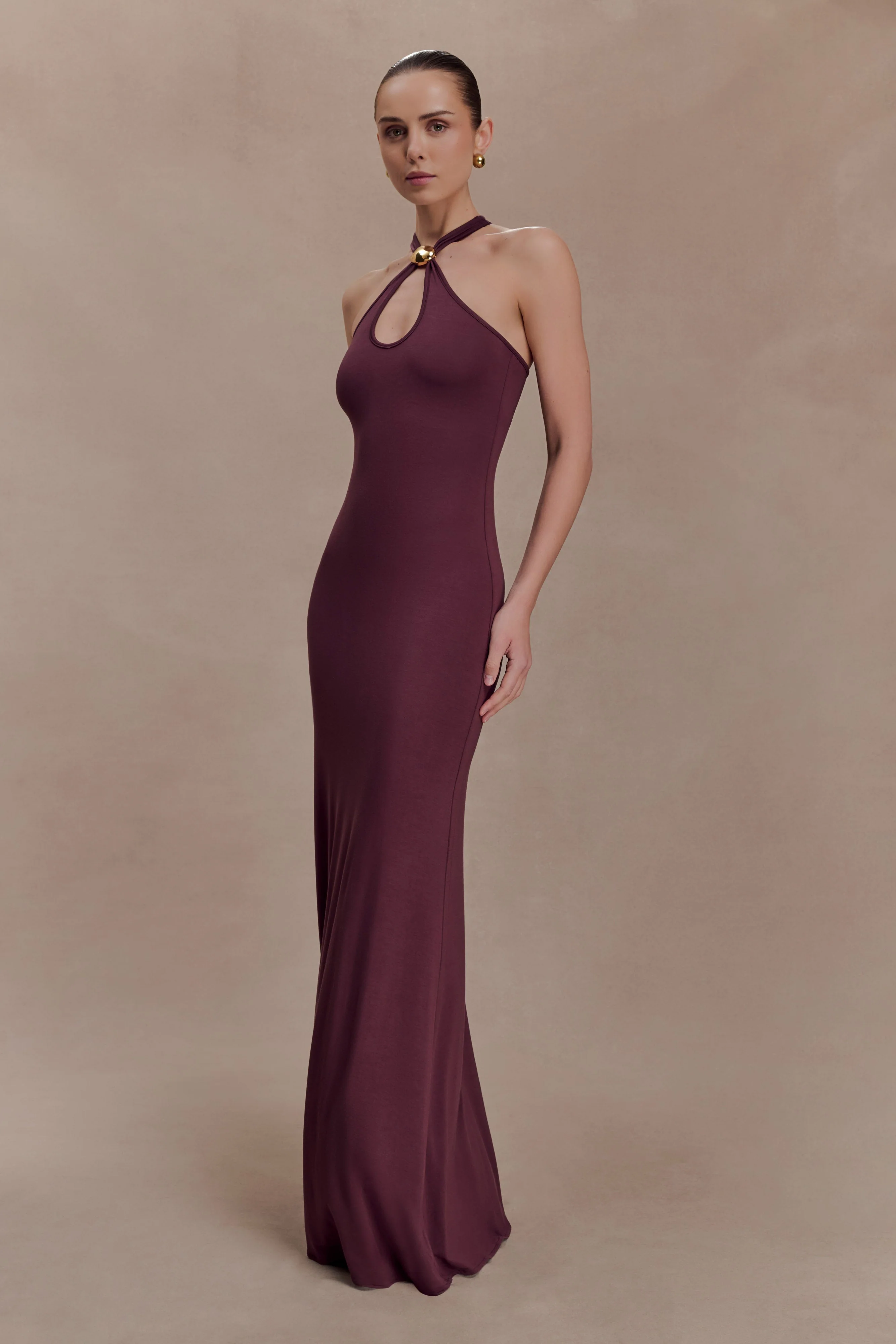 Ramona Modal Maxi Dress With Hardware - Mahogany - Image 3