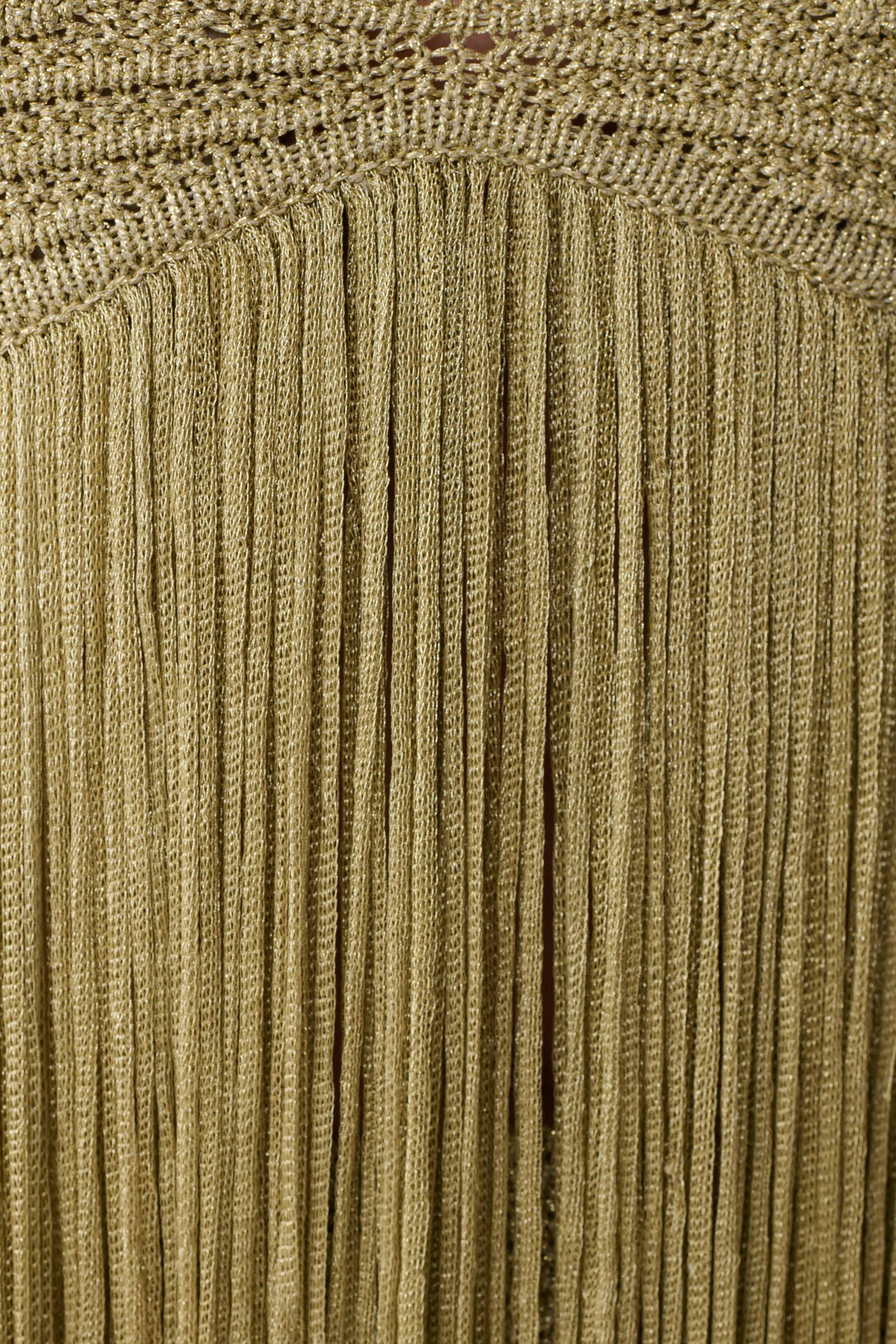 Renee Lurex Crochet Maxi Dress - Gold - Image 10