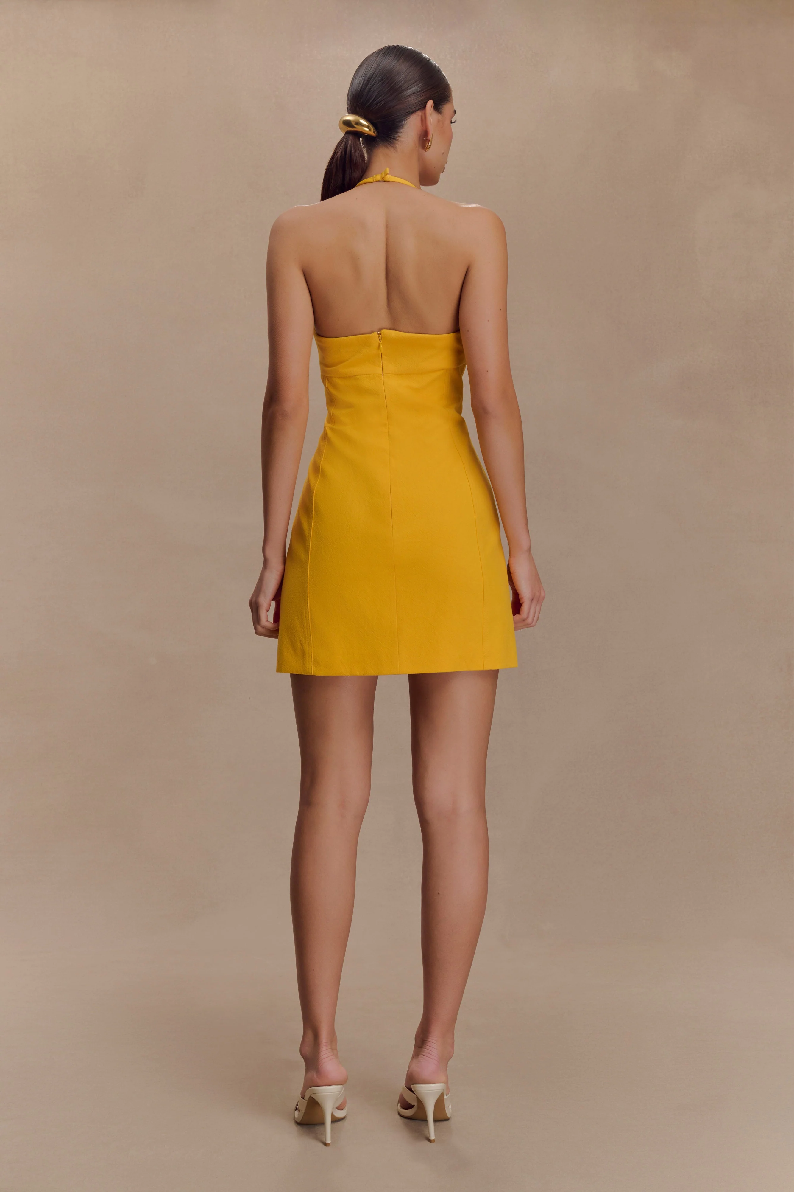 Reyes Cotton Floral Mini Dress - Butterscotch - Image 4