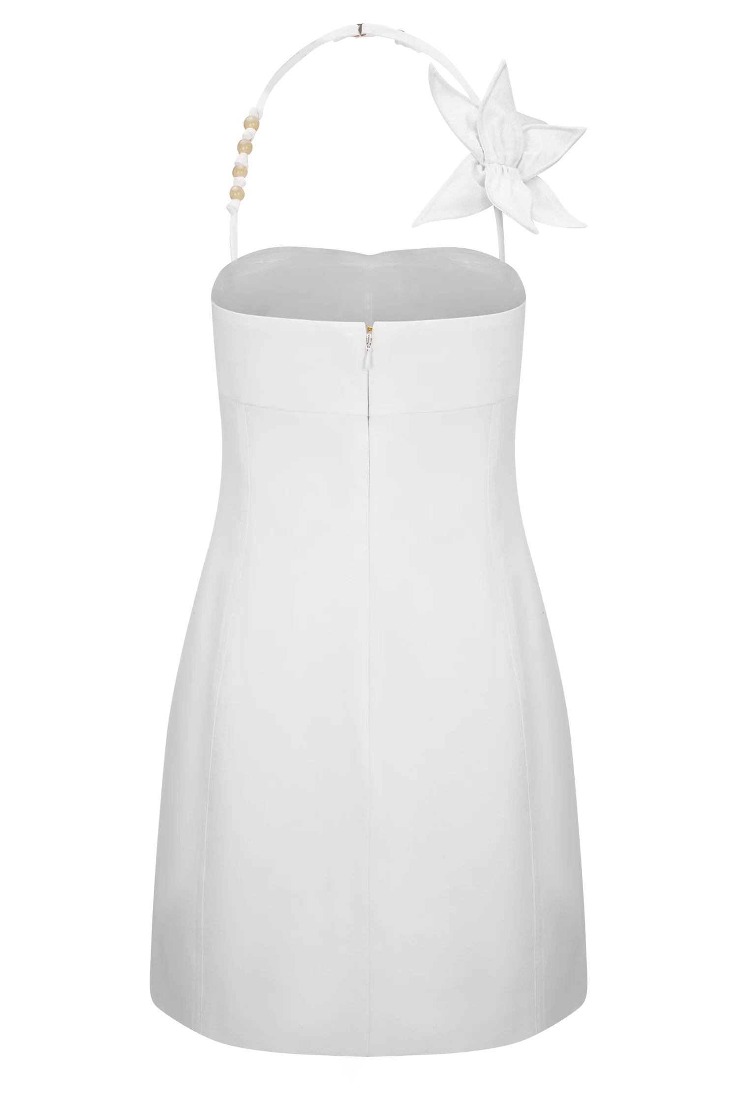Reyes Cotton Floral Mini Dress - White - Image 8