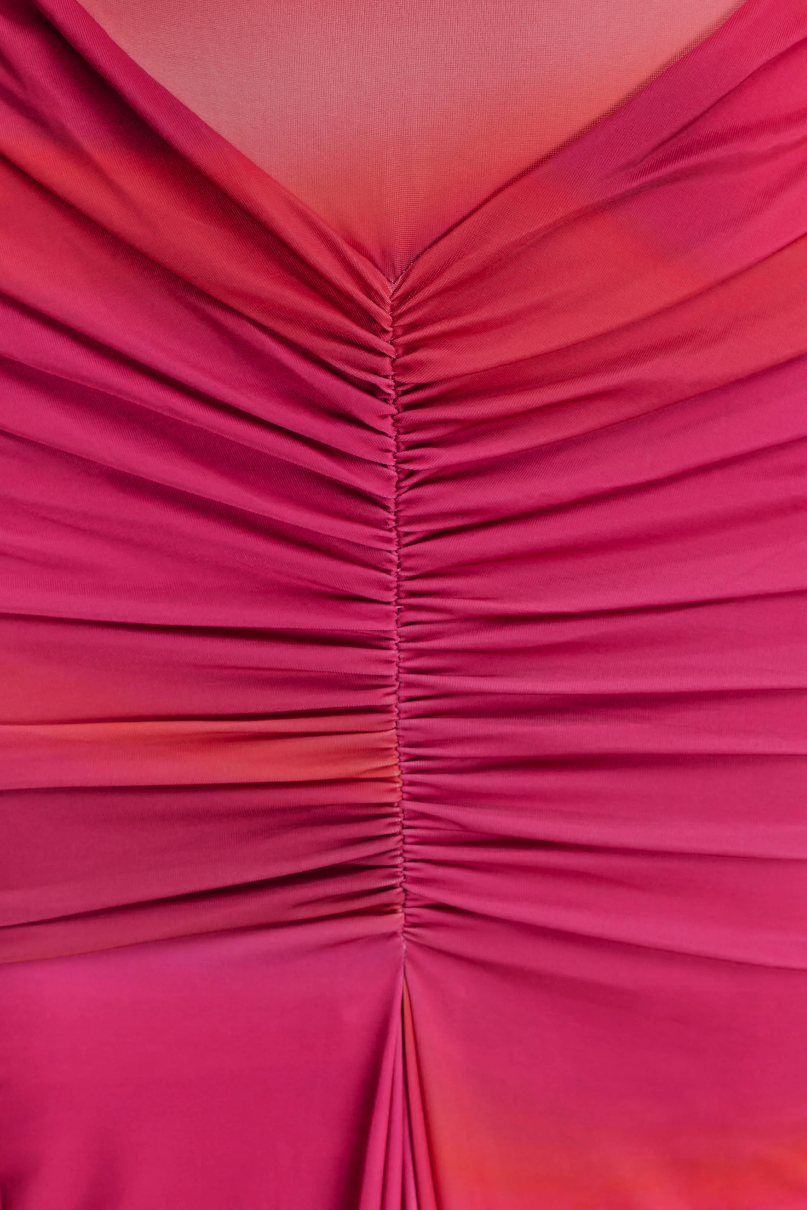 Roisin Slinky Maxi Dress - Pink Sunset Print - Image 4