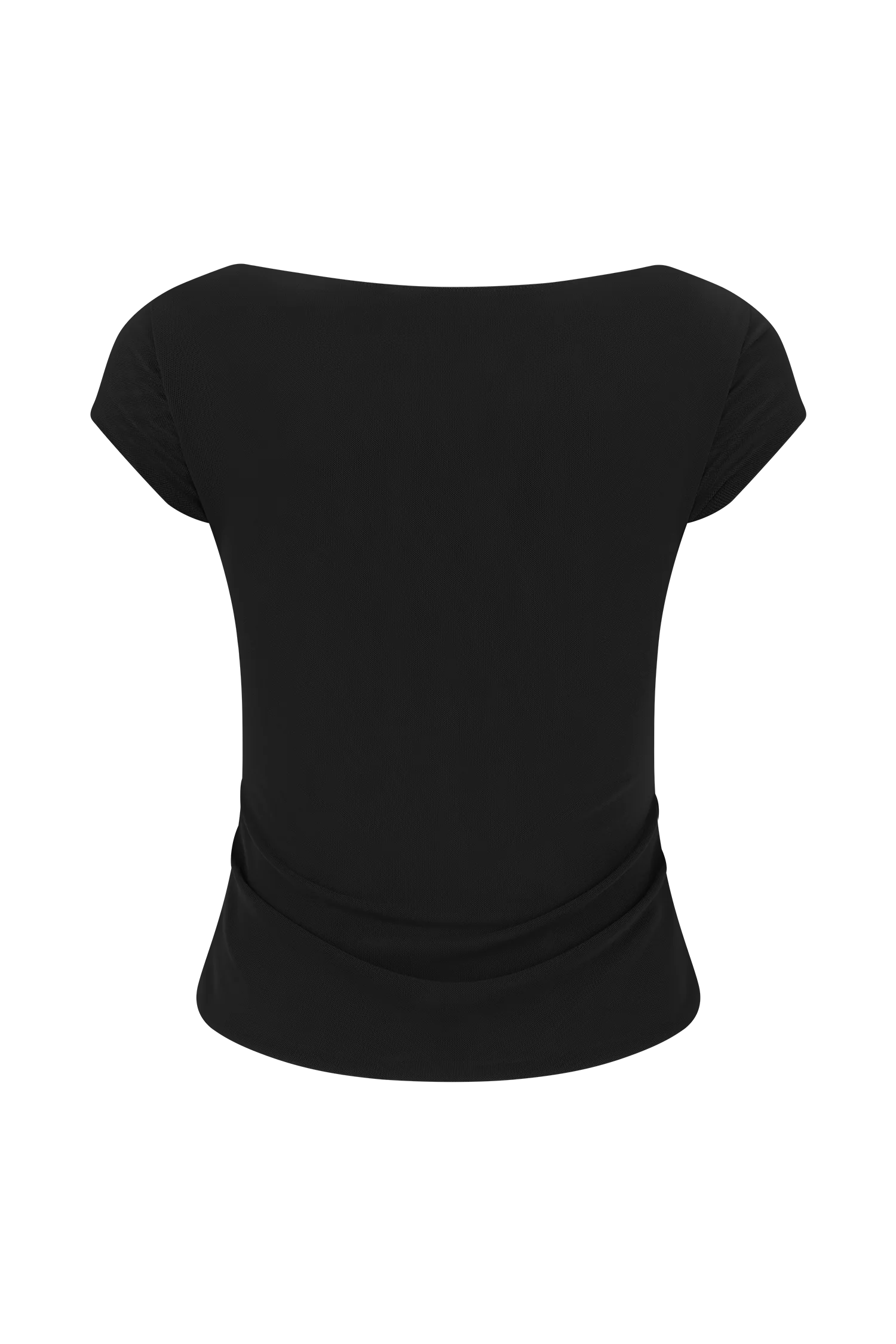 Romana Short Sleeve Mesh Top - Black - Image 9