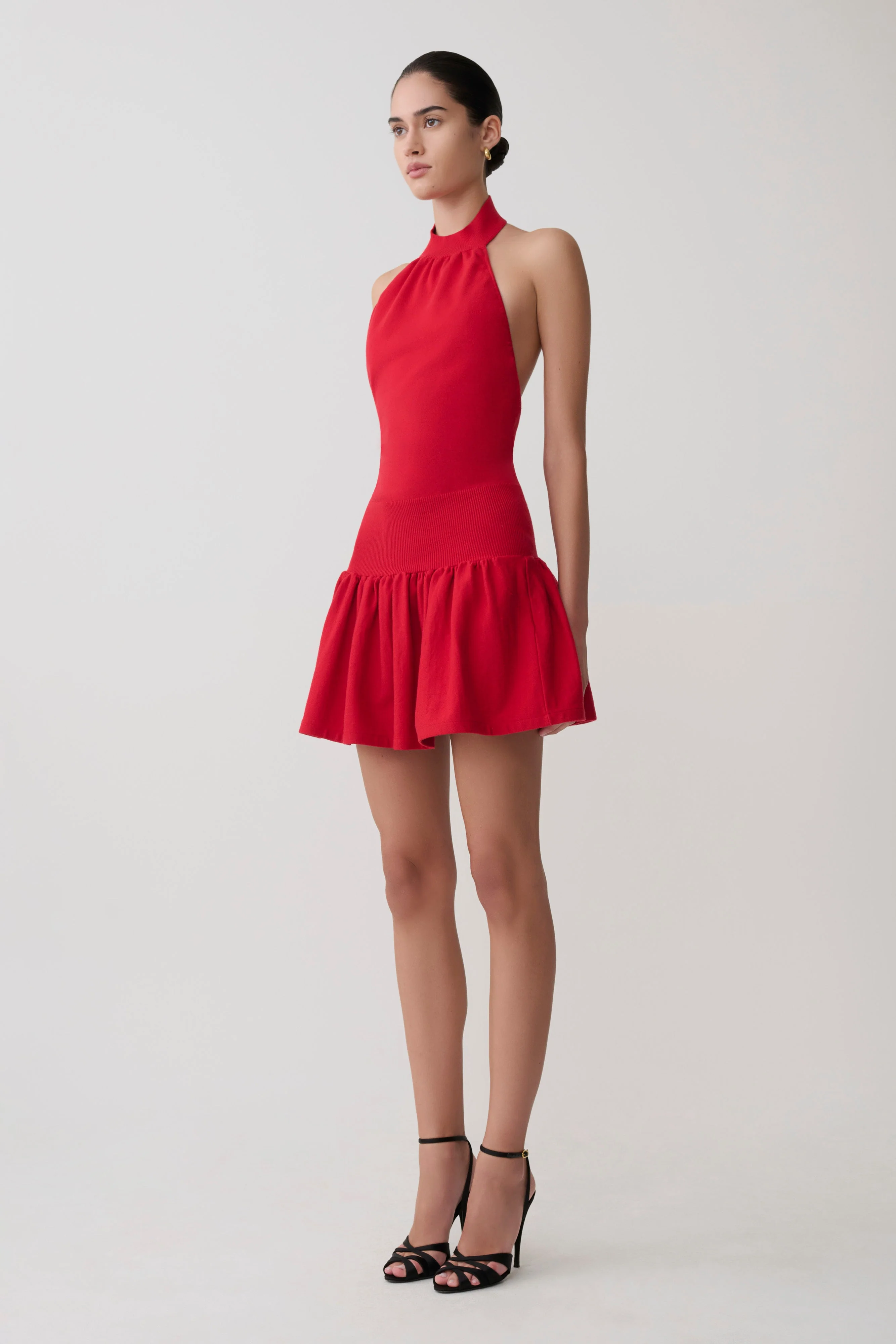 Rory Halter Mini Knit Dress - Red - Image 3