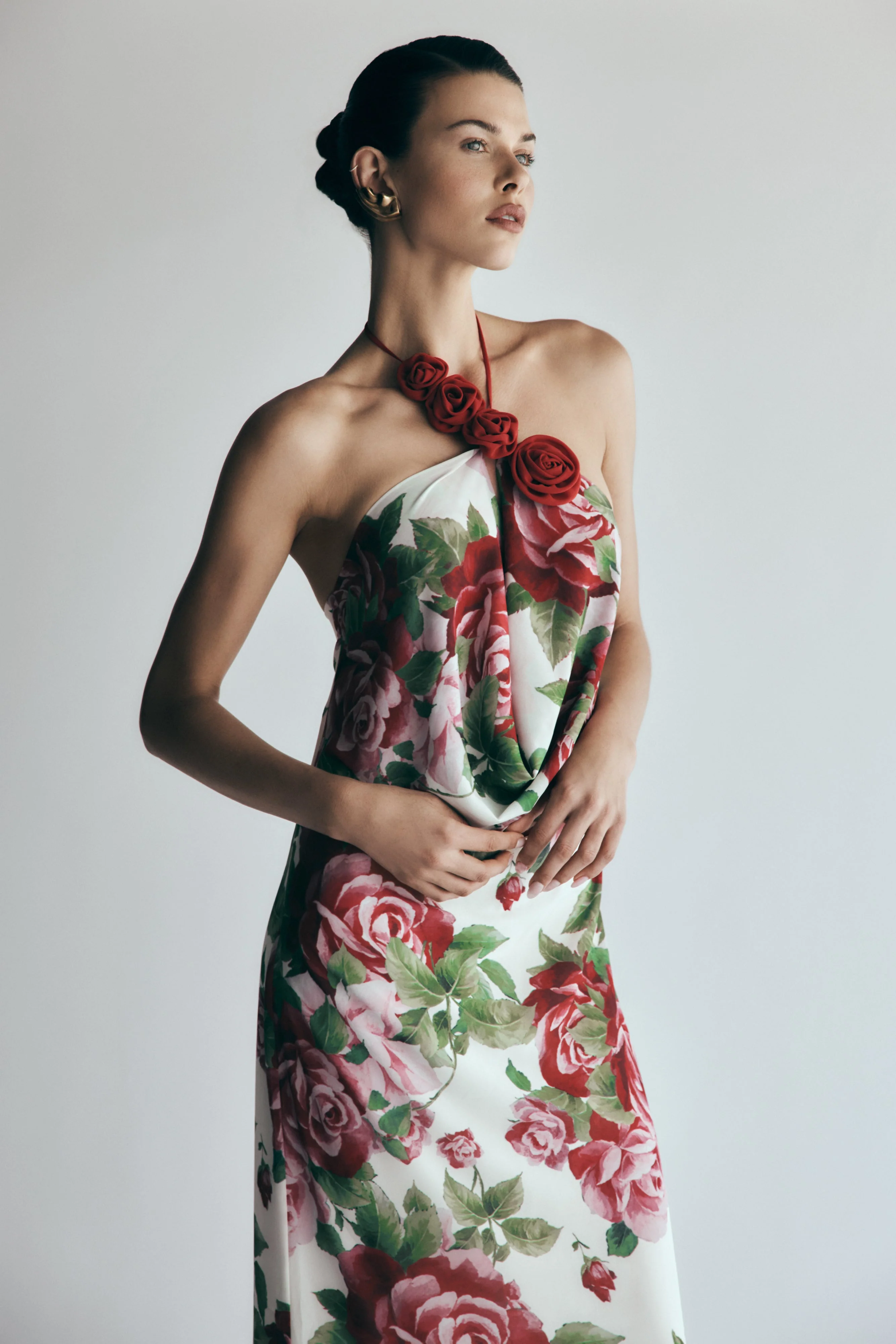 Rosalia Cowl Neck Maxi Dress - Sonia Rose Print - Image 11