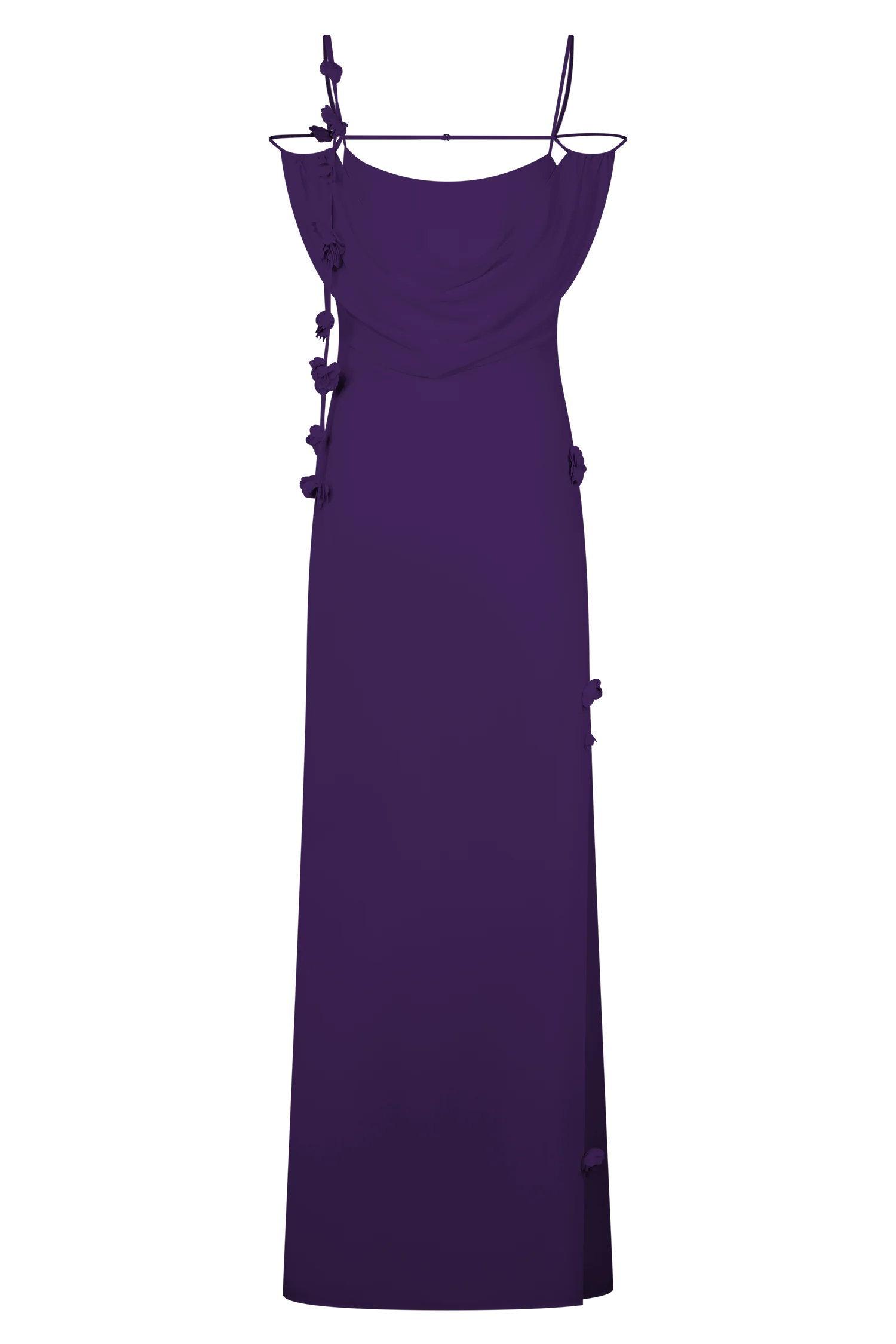 Rosalie Floral Chiffon Maxi Dress - Purple - Image 7
