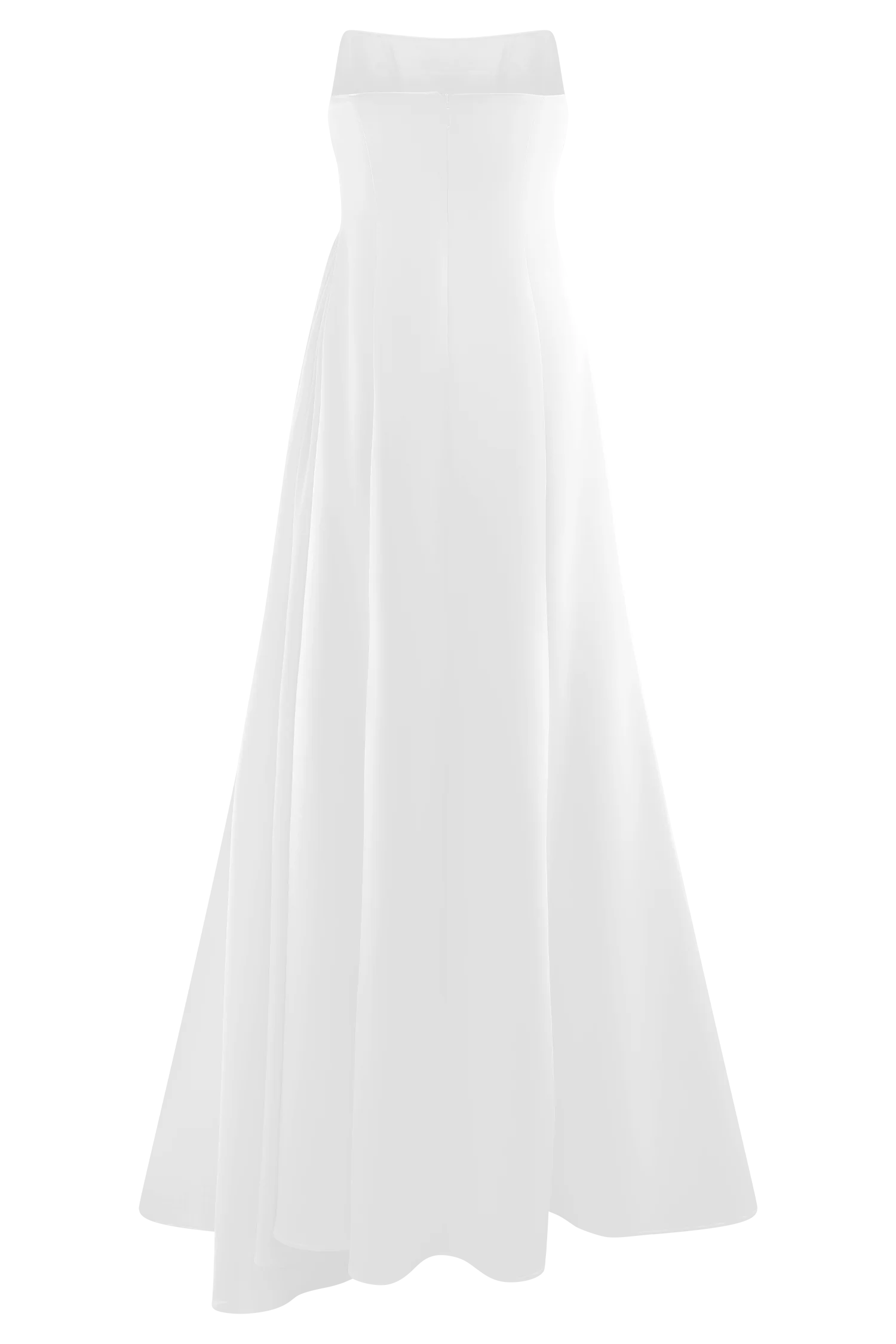 Rosella Satin Strapless Maxi Dress - White - Image 9
