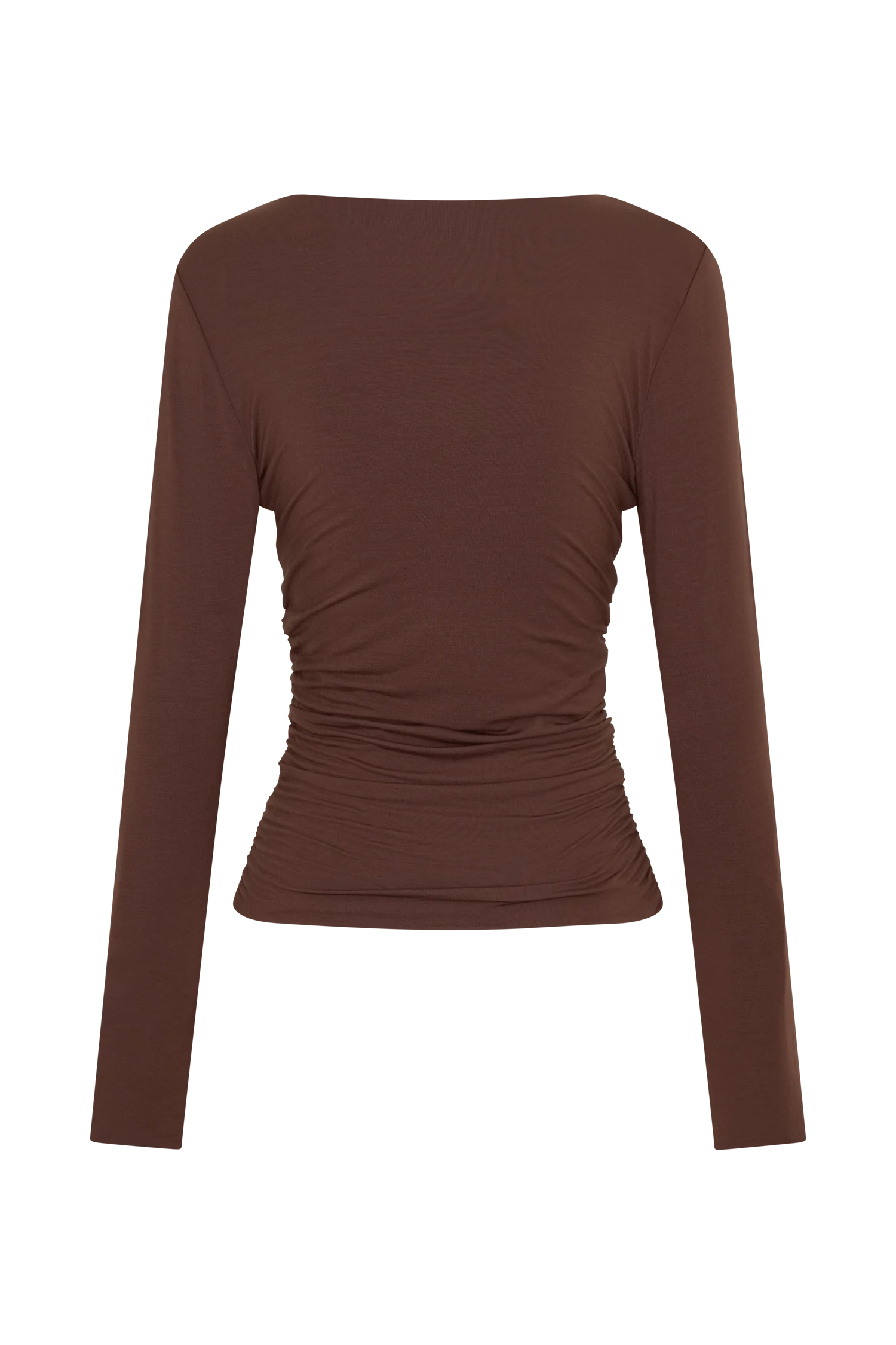 Sari Long Sleeve Modal Top - Chocolate - Image 9