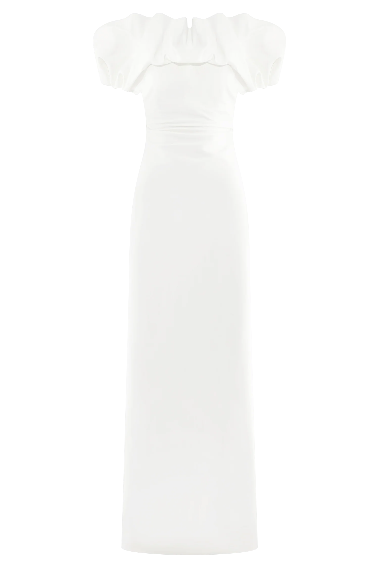 Sariya Sculptural Maxi Dress - White - Image 9
