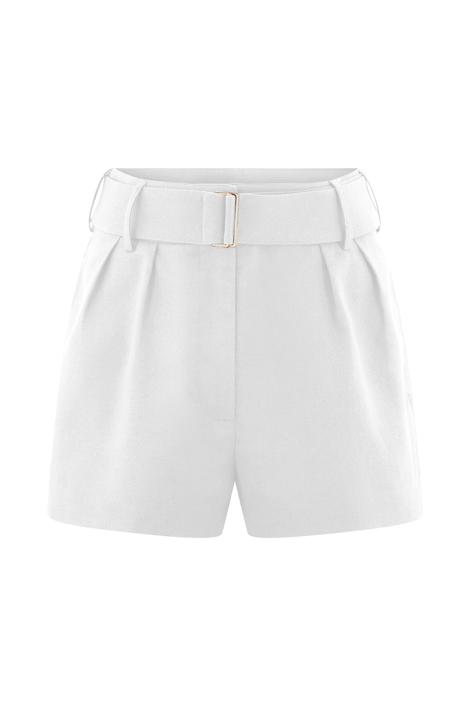 Scout Linen Belted Shorts - White - Image 10