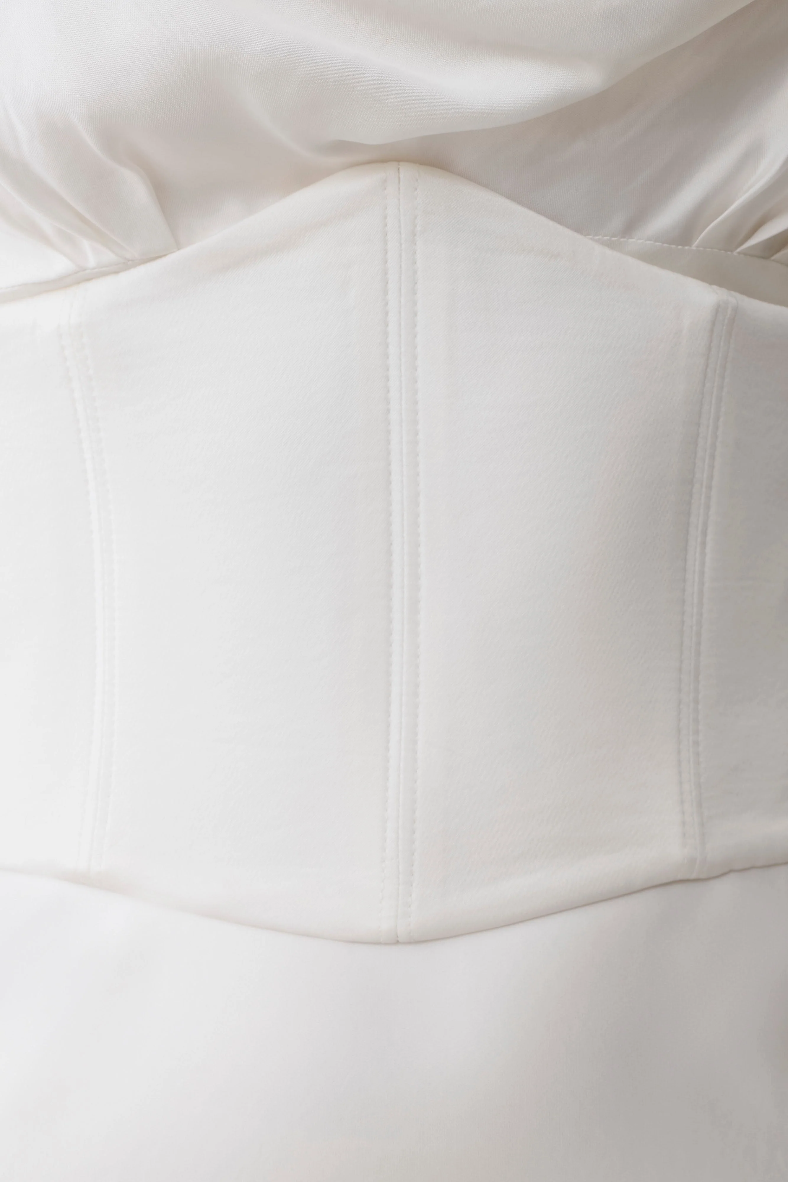 Seraphine Corset Satin Maxi Dress - Ivory - Image 6