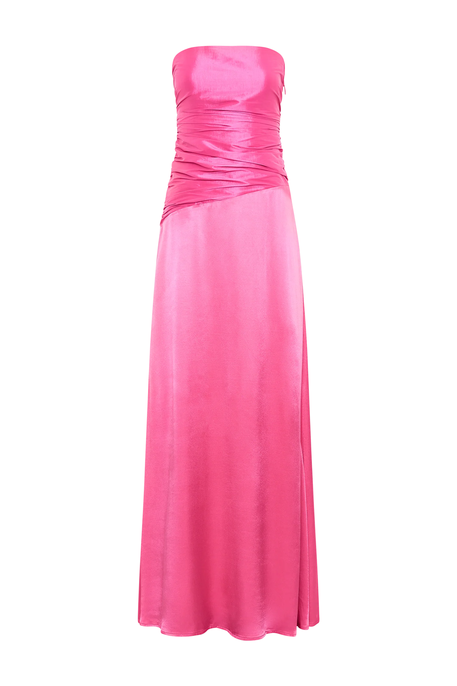 Serena Strapless Taffeta Maxi Dress - Crimson Pink - Image 8