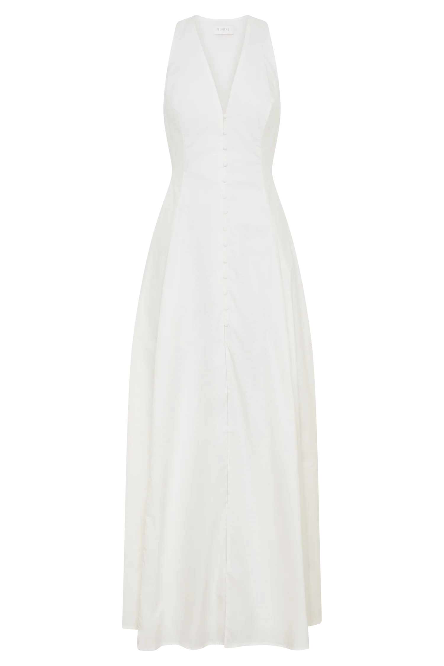 Sienna Button Down Maxi Dress - White - Image 9
