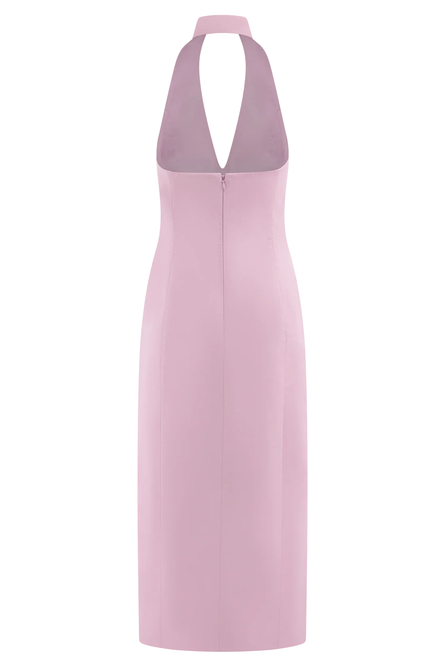 Simona Halter Neck Midi Dress - Blush Pink - Image 8