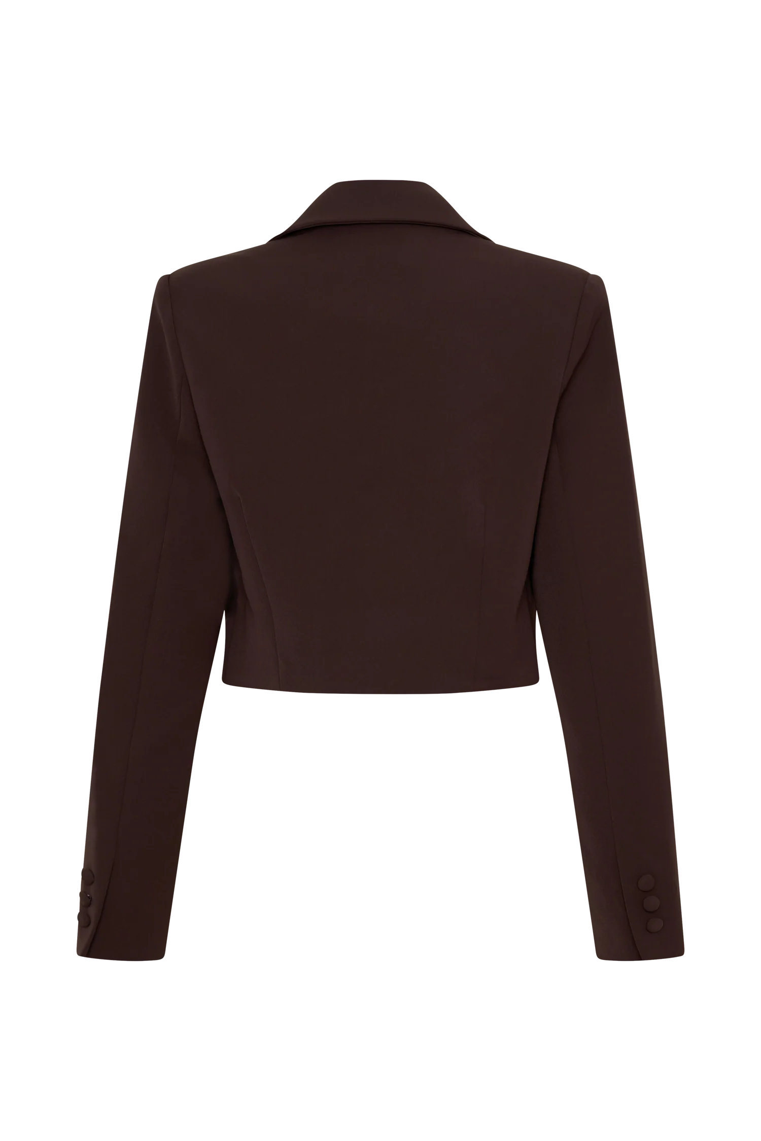 Simone Cropped Suiting Blazer - Dark Chocolate - Image 6
