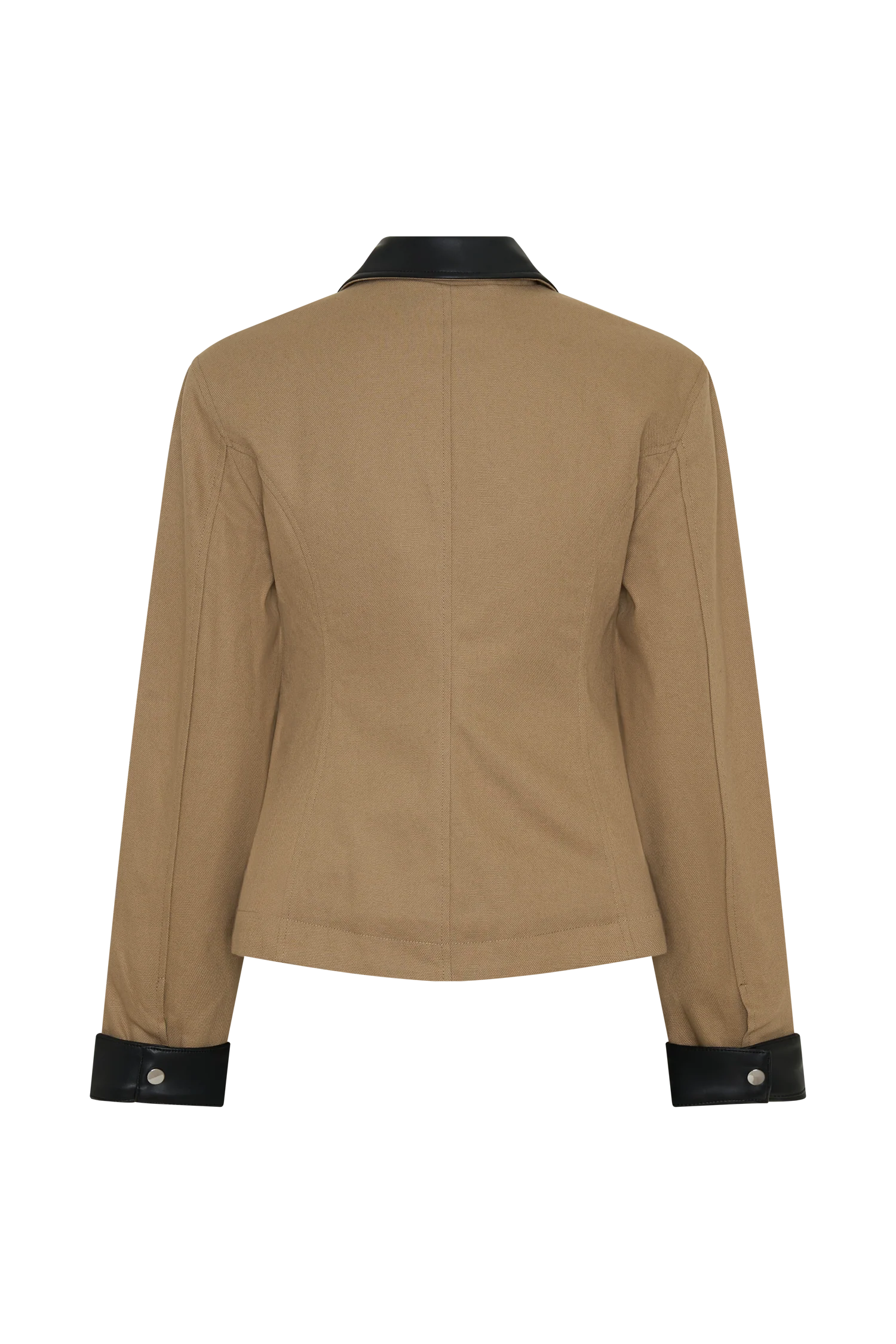 Solange Zip Up Collared Jacket - Natural - Image 8