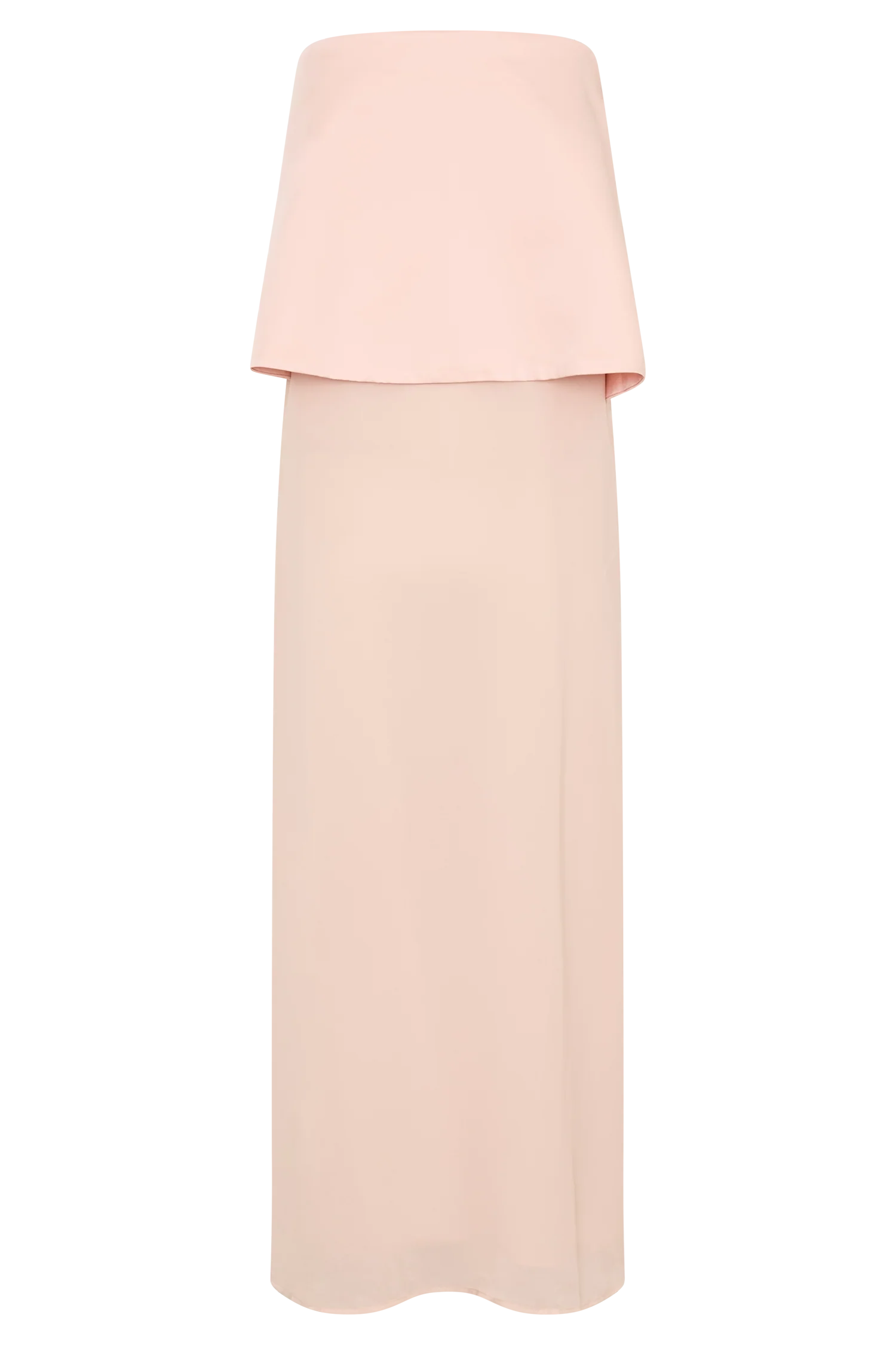 Sophia Satin Strapless Maxi Dress - Peach - Image 9
