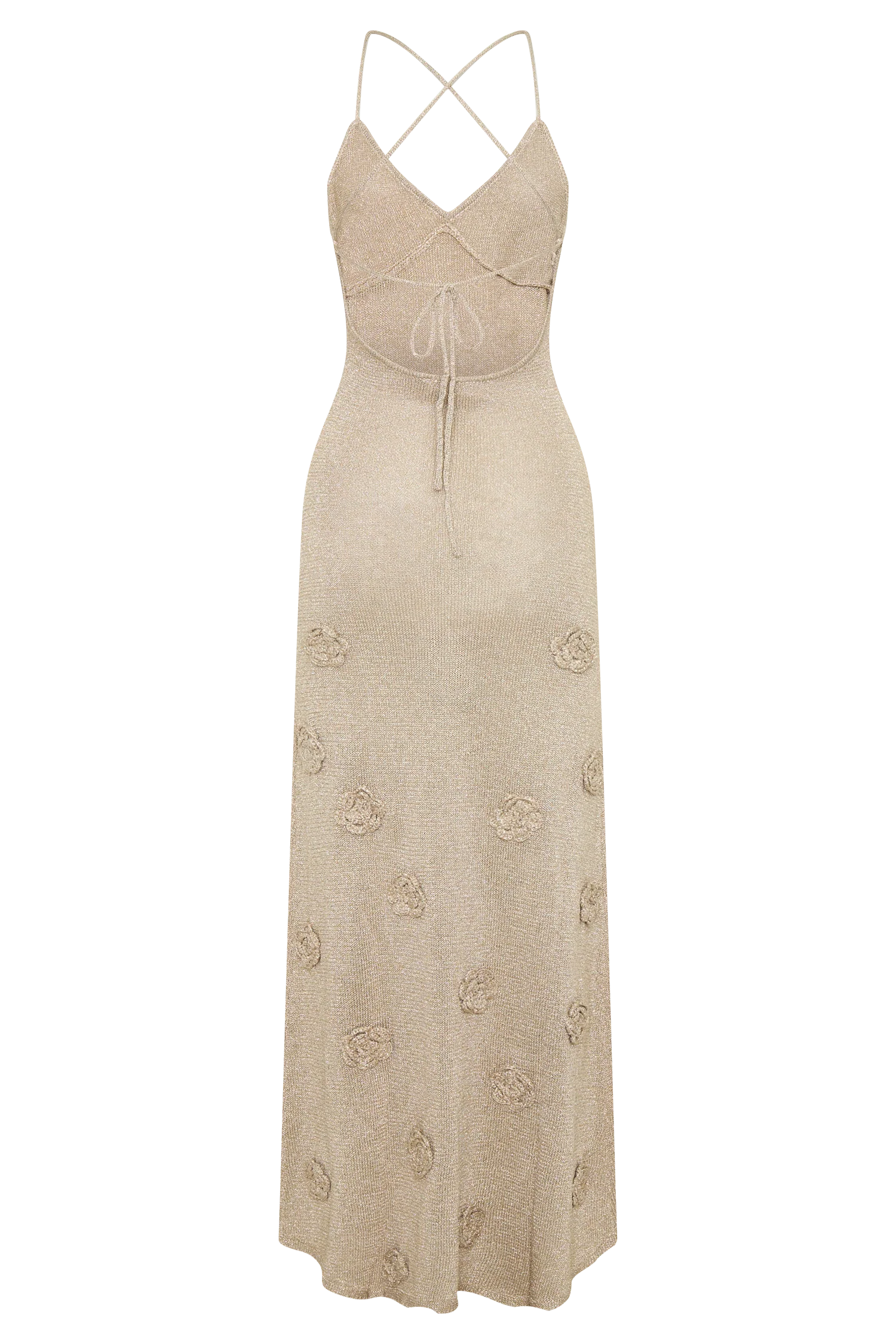 Suki Metallic Knit Maxi Dress - Gold - Image 8