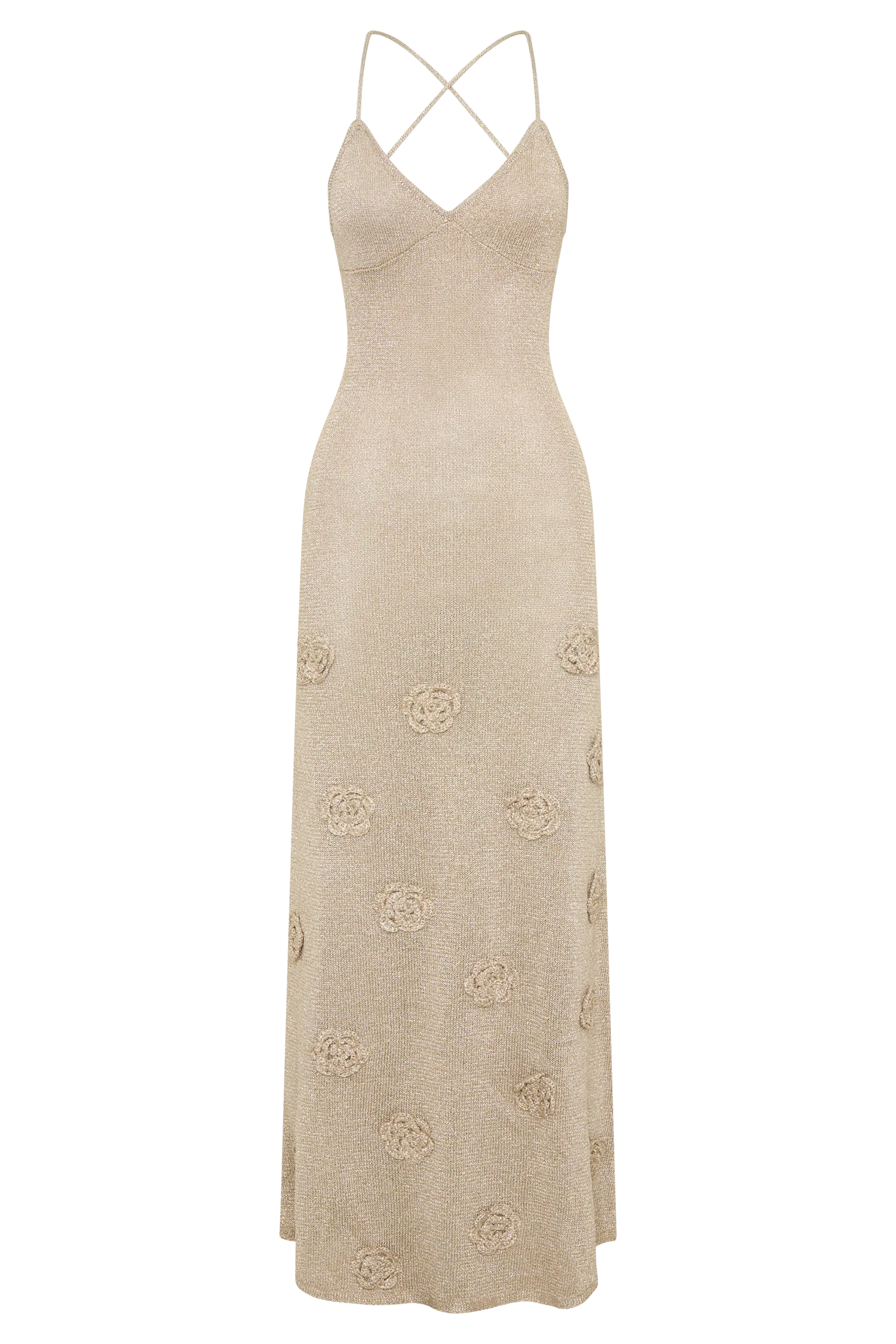 Suki Metallic Knit Maxi Dress - Gold - Image 9