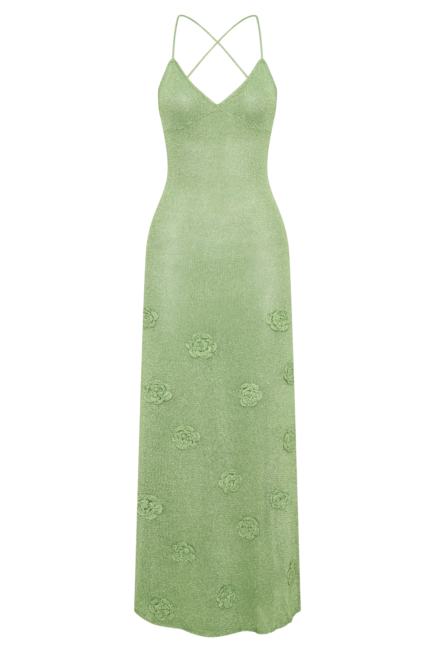 Suki Metallic Knit Maxi Dress - Pastel Green - Image 9
