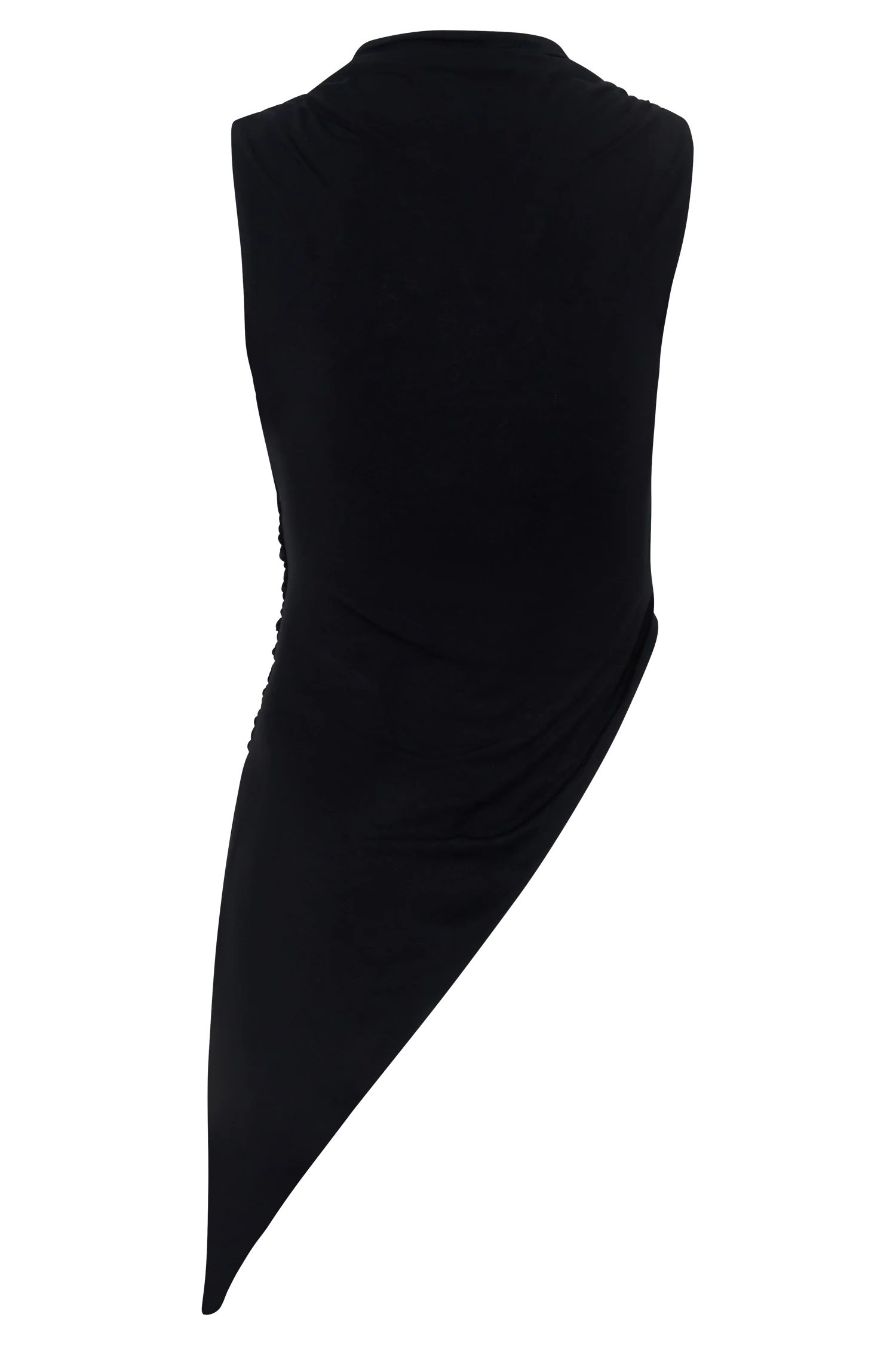 Suong High Neck Gathered Top - Black - Image 12