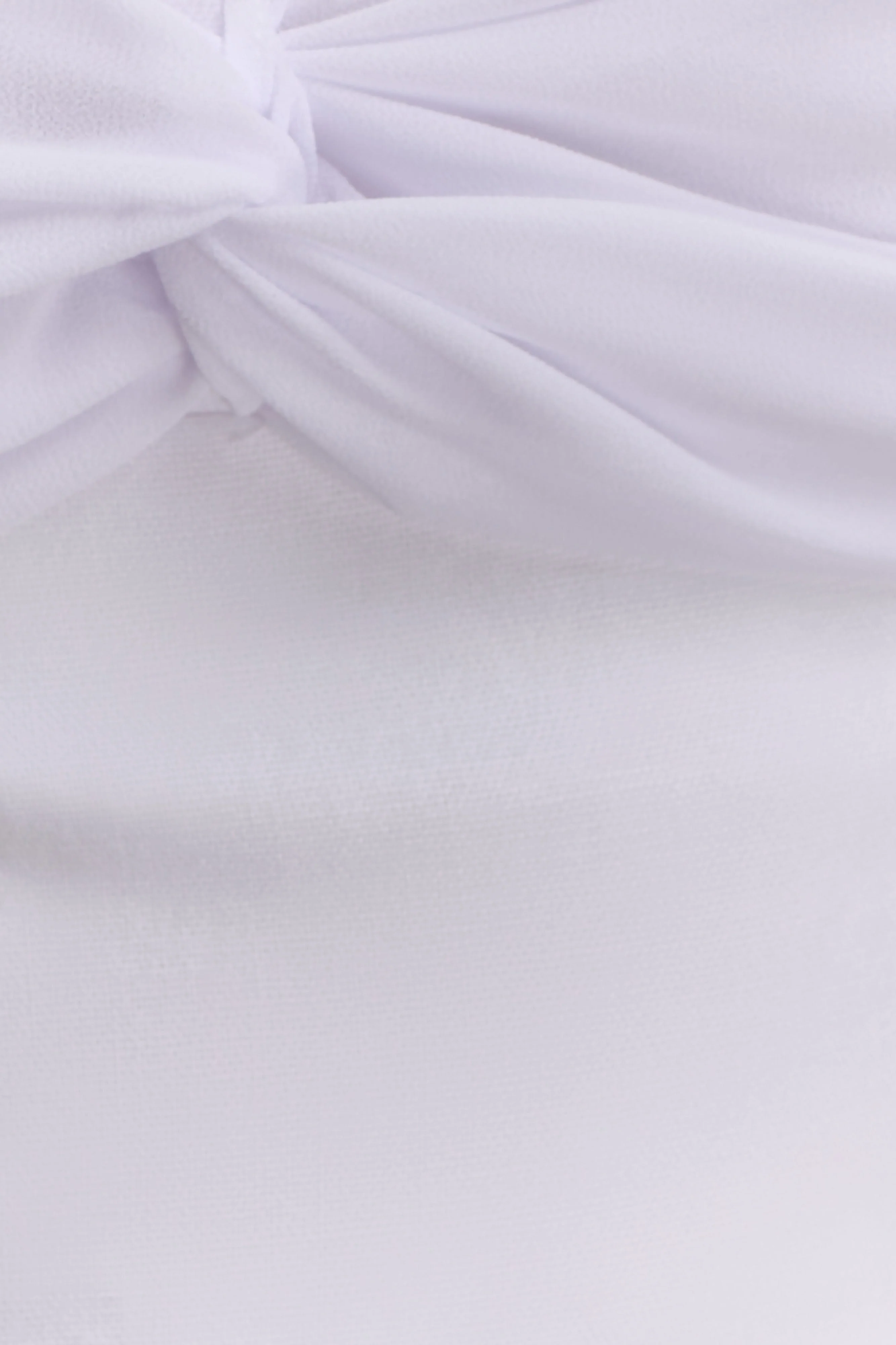 Talia Chiffon And Linen Halter Top - White - Image 9