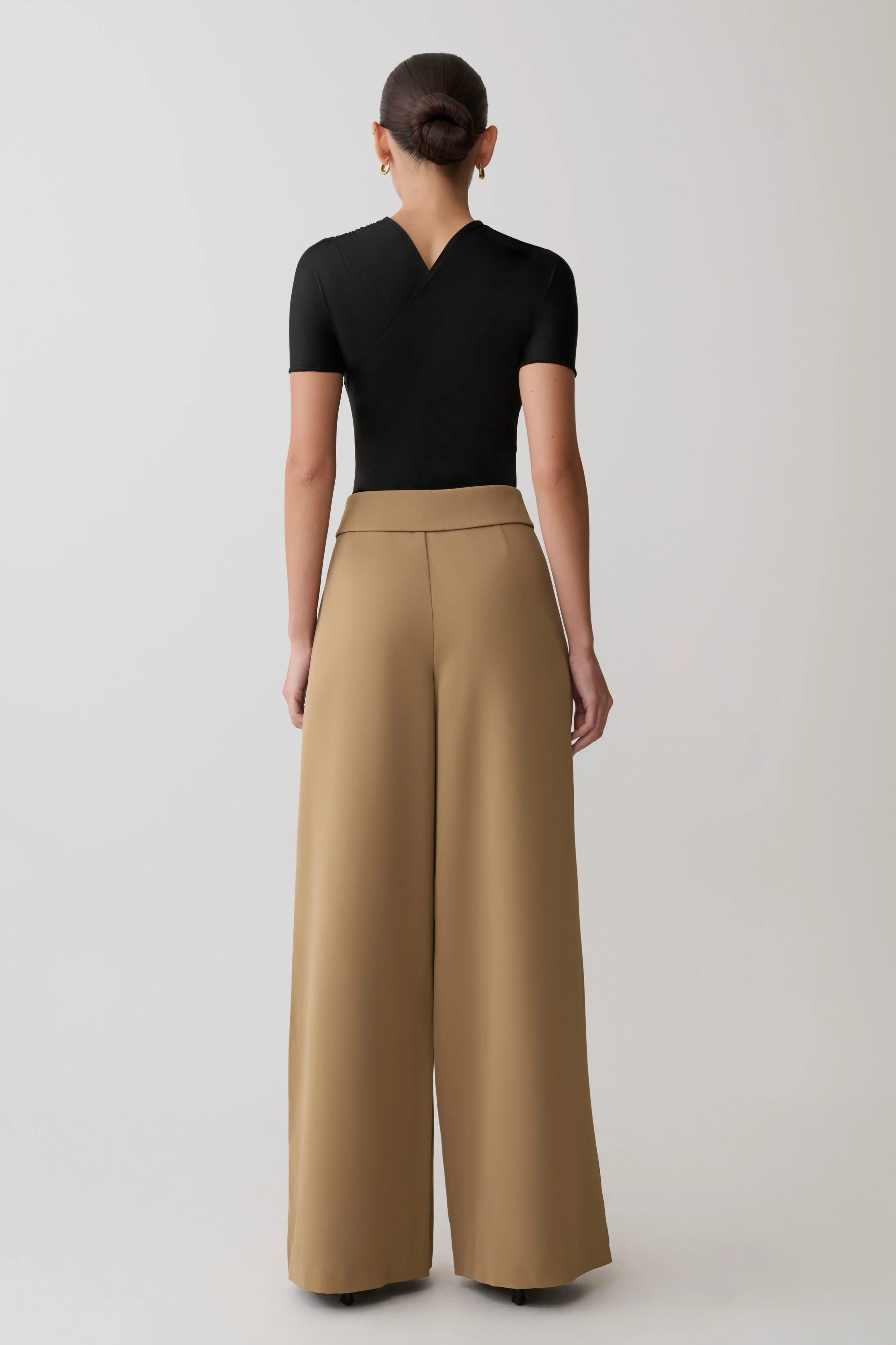 Tanya Wide Leg Suiting Pants - Camel - Image 5