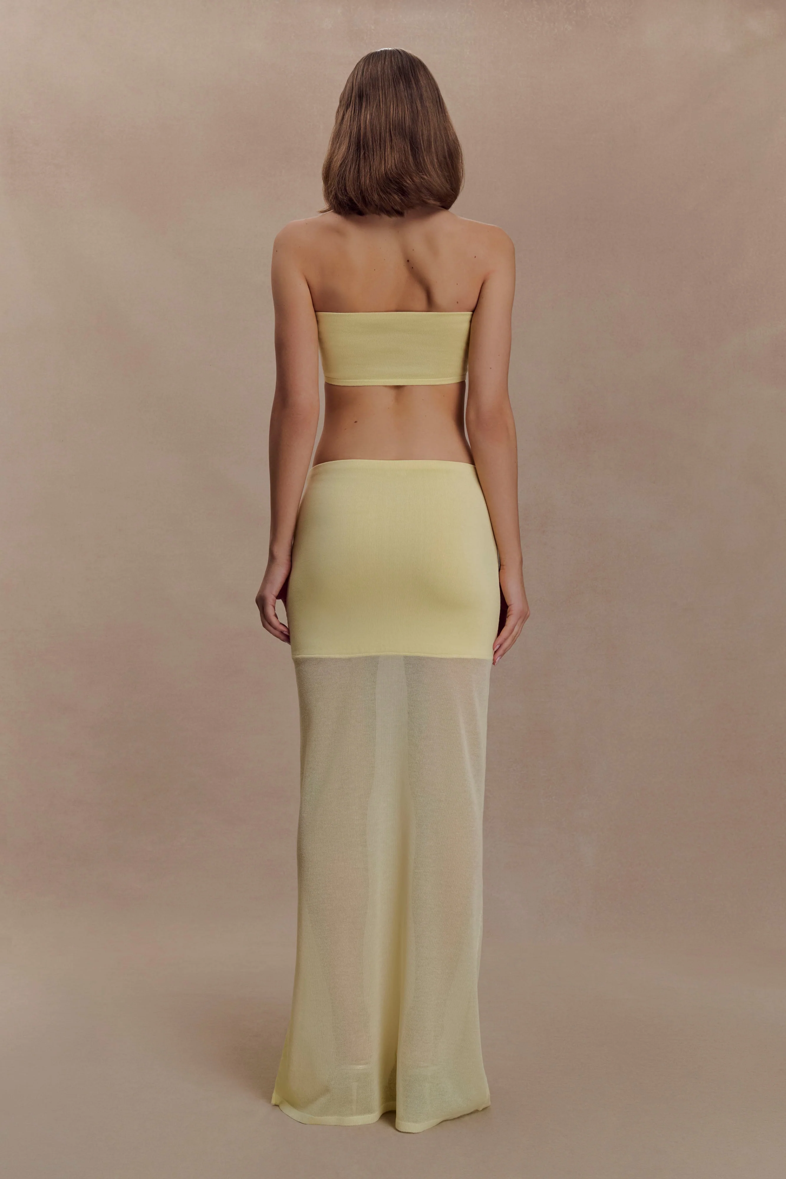 Tanyel Knit Bandeau Top - Lemon - Image 5