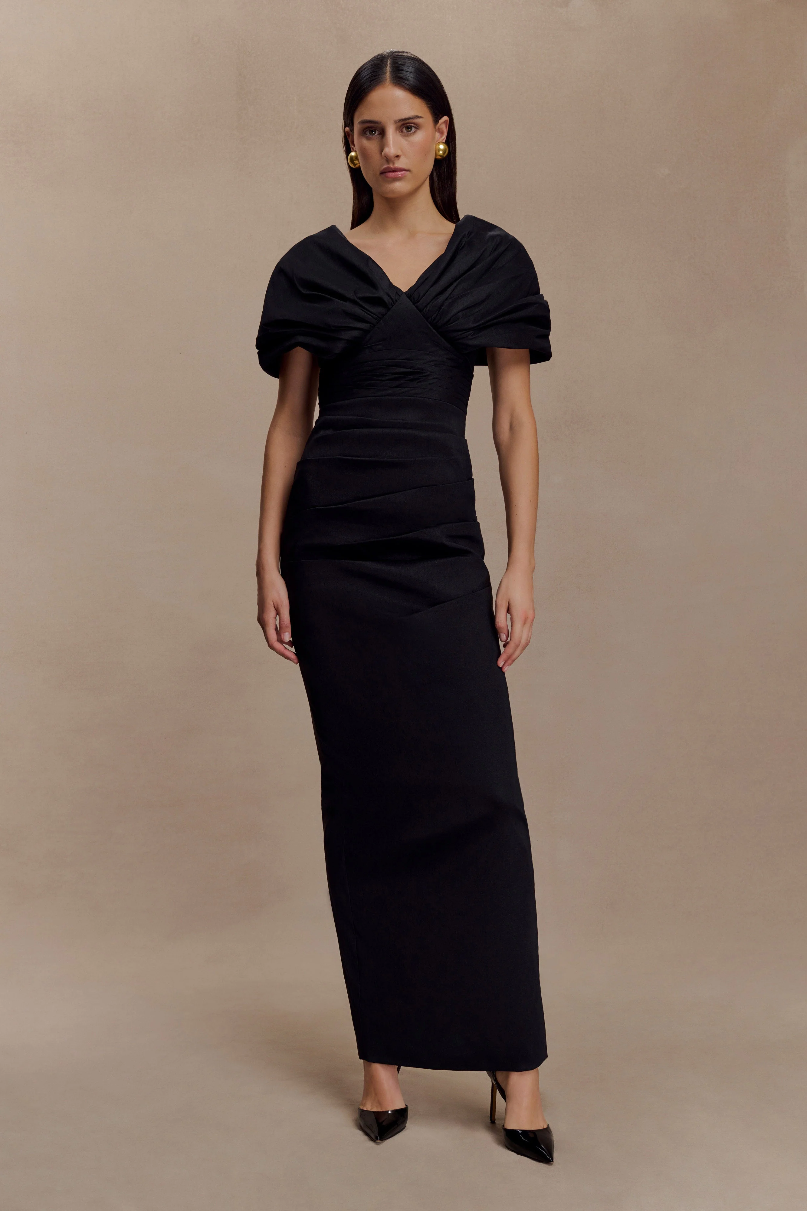 Thelma Bardot Maxi Dress - Black - Image 5
