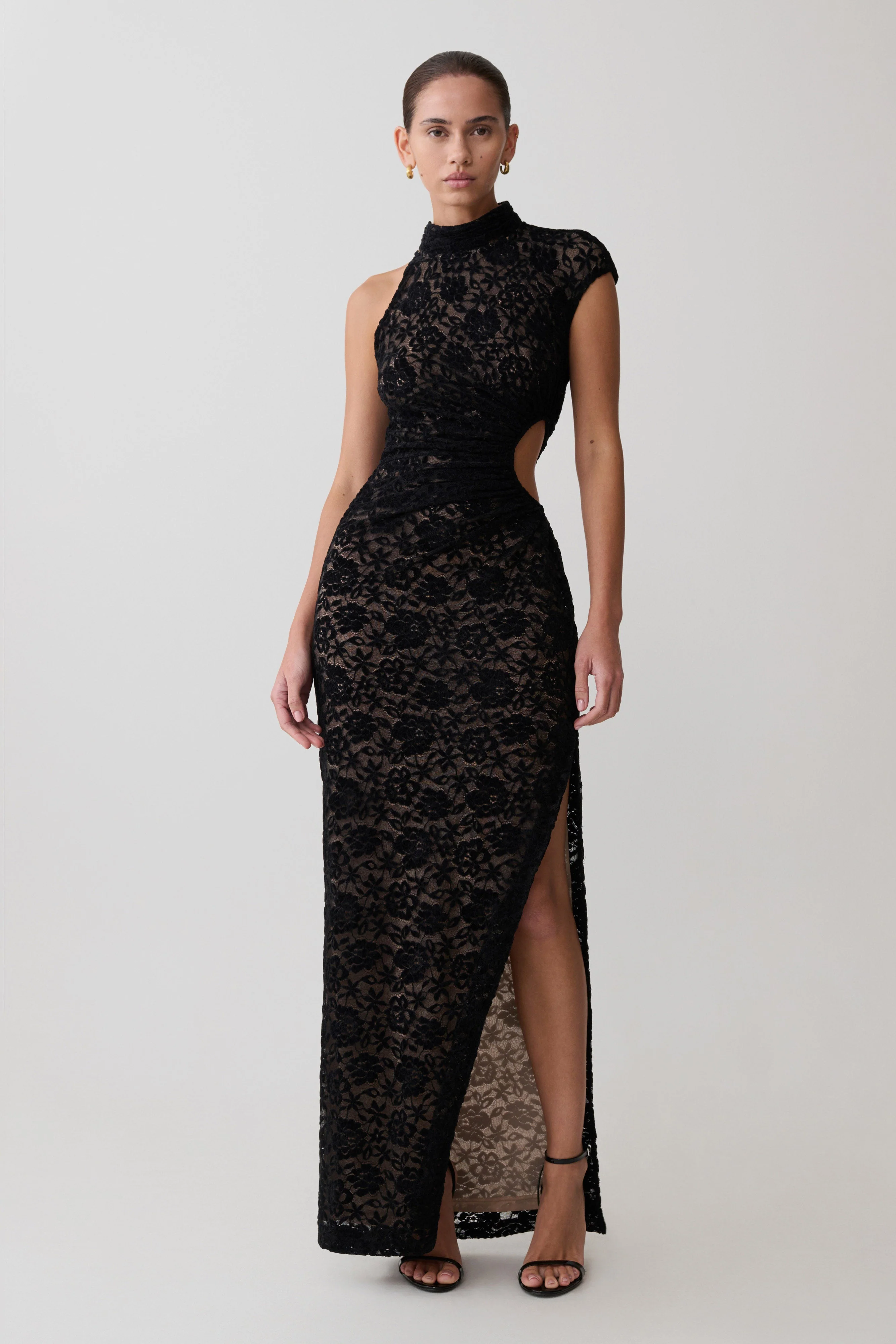 Trinh One Shoulder Maxi Dress - Black - Image 3