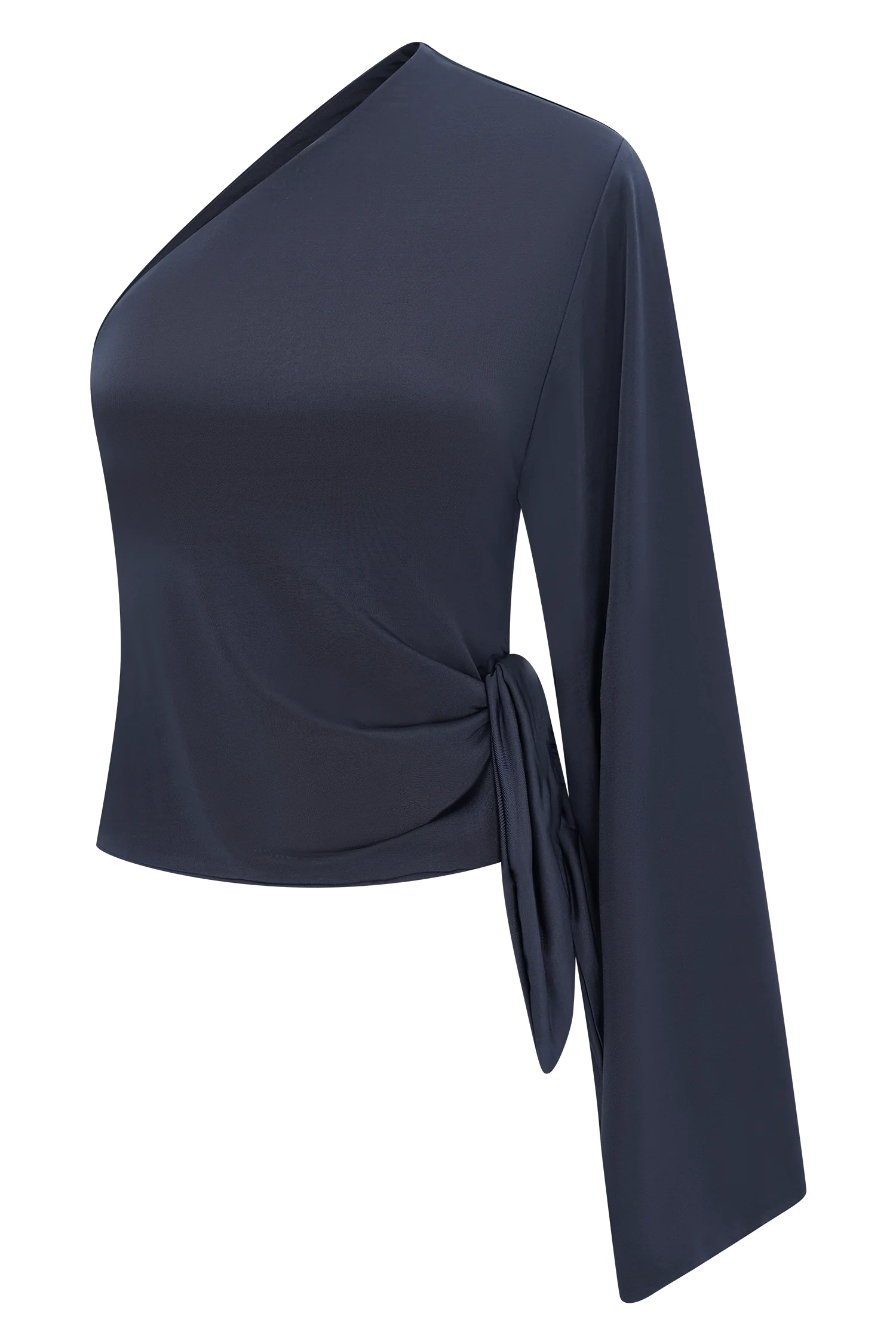 Vivica Slinky One Shoulder Top - Midnight Navy - Image 9