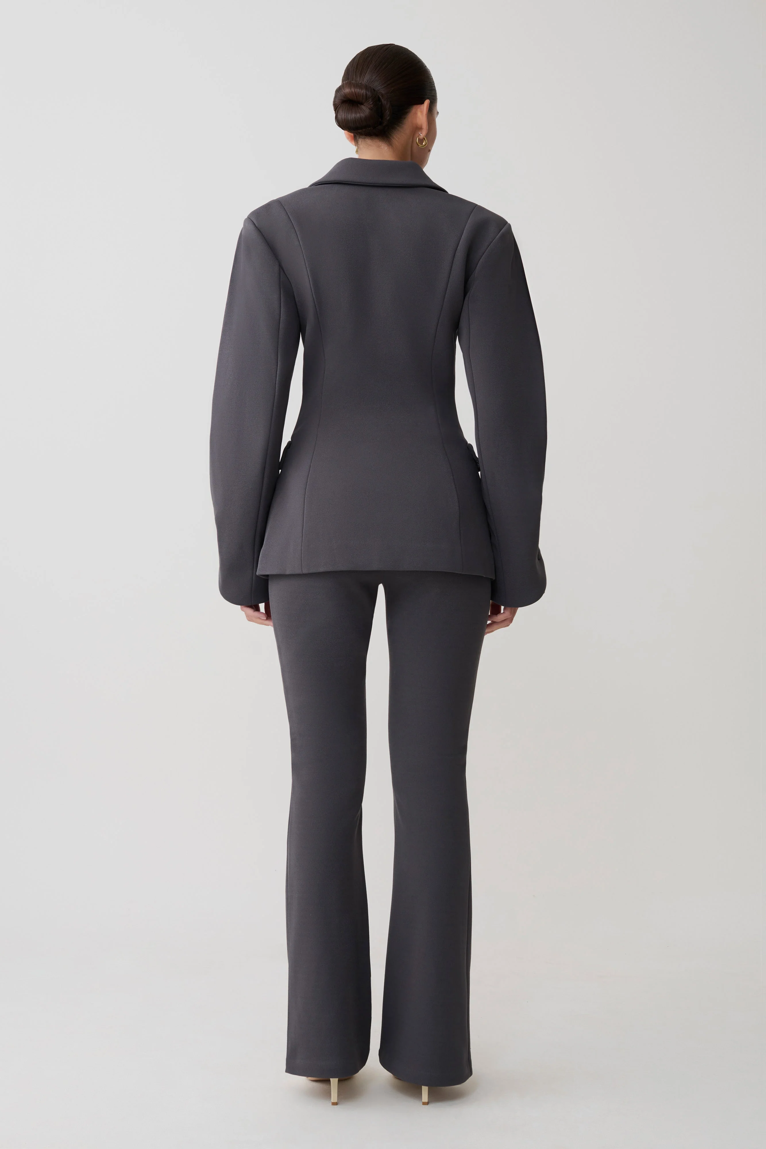 Wesley Structured Blazer - Charcoal Shadow - Image 5