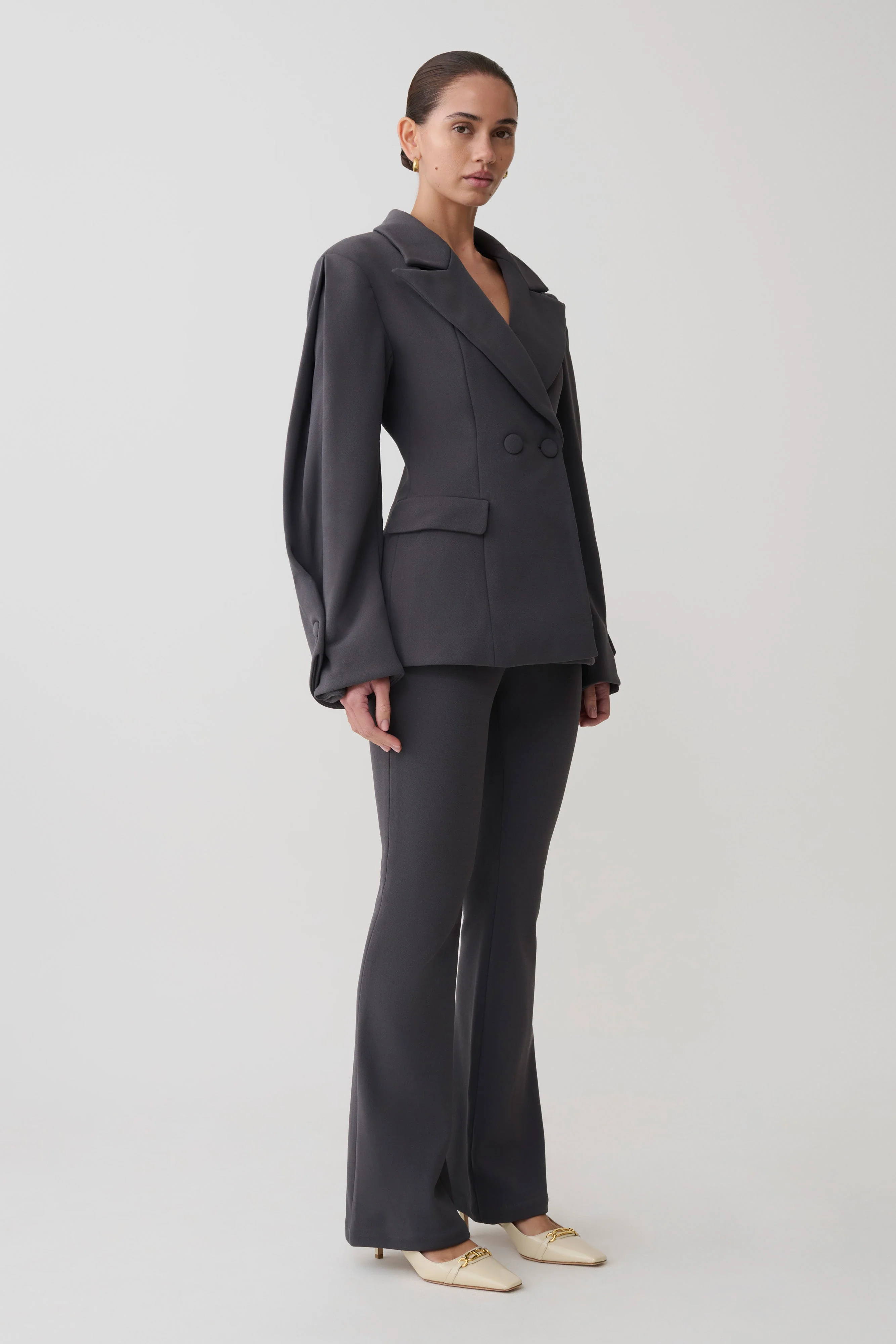 Wesley Structured Blazer - Charcoal Shadow - Image 6